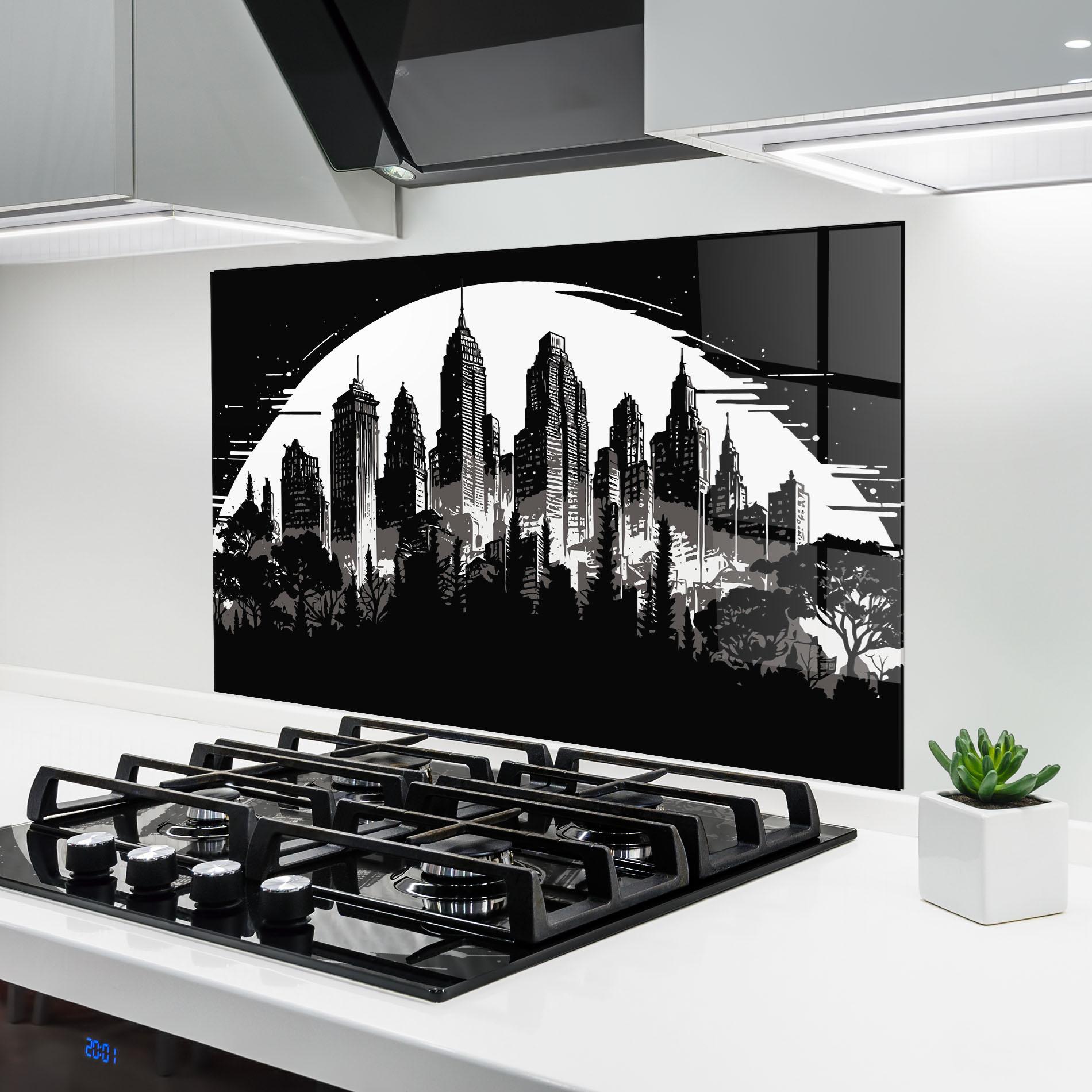 Konyhai üveg hátfal Australia Moon mockup 6