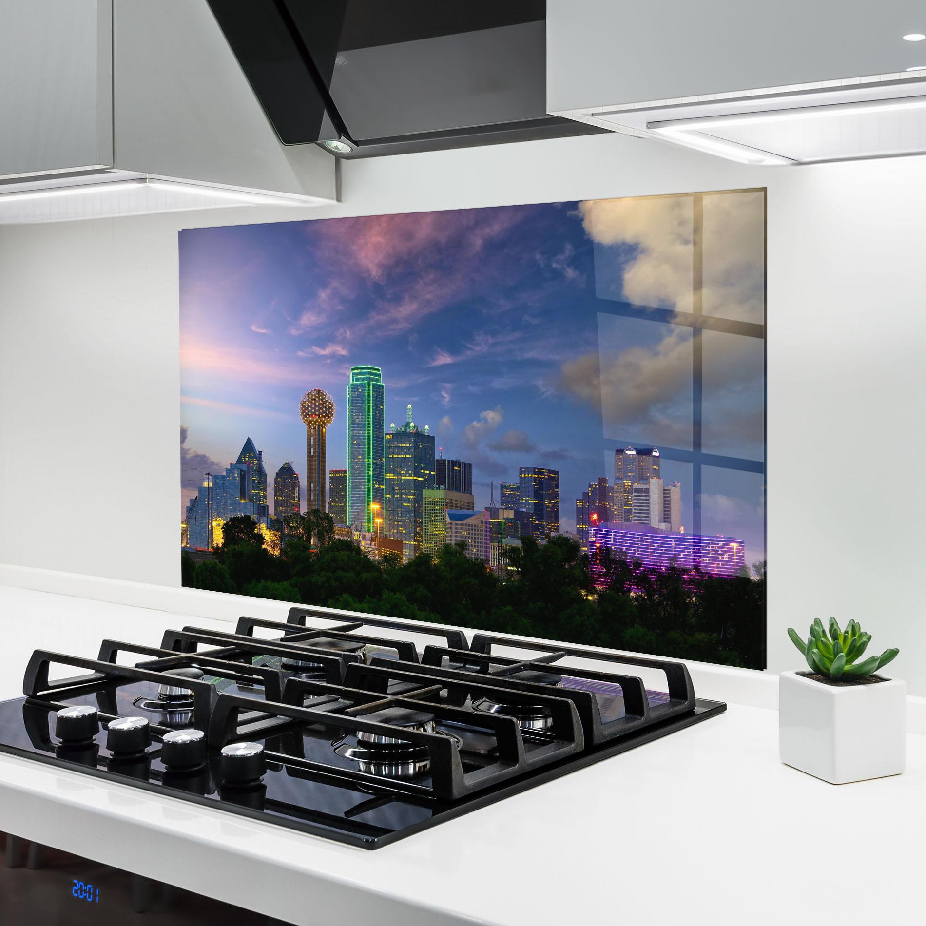 Konyhai üveg hátfal Dallas Dusk mockup 6