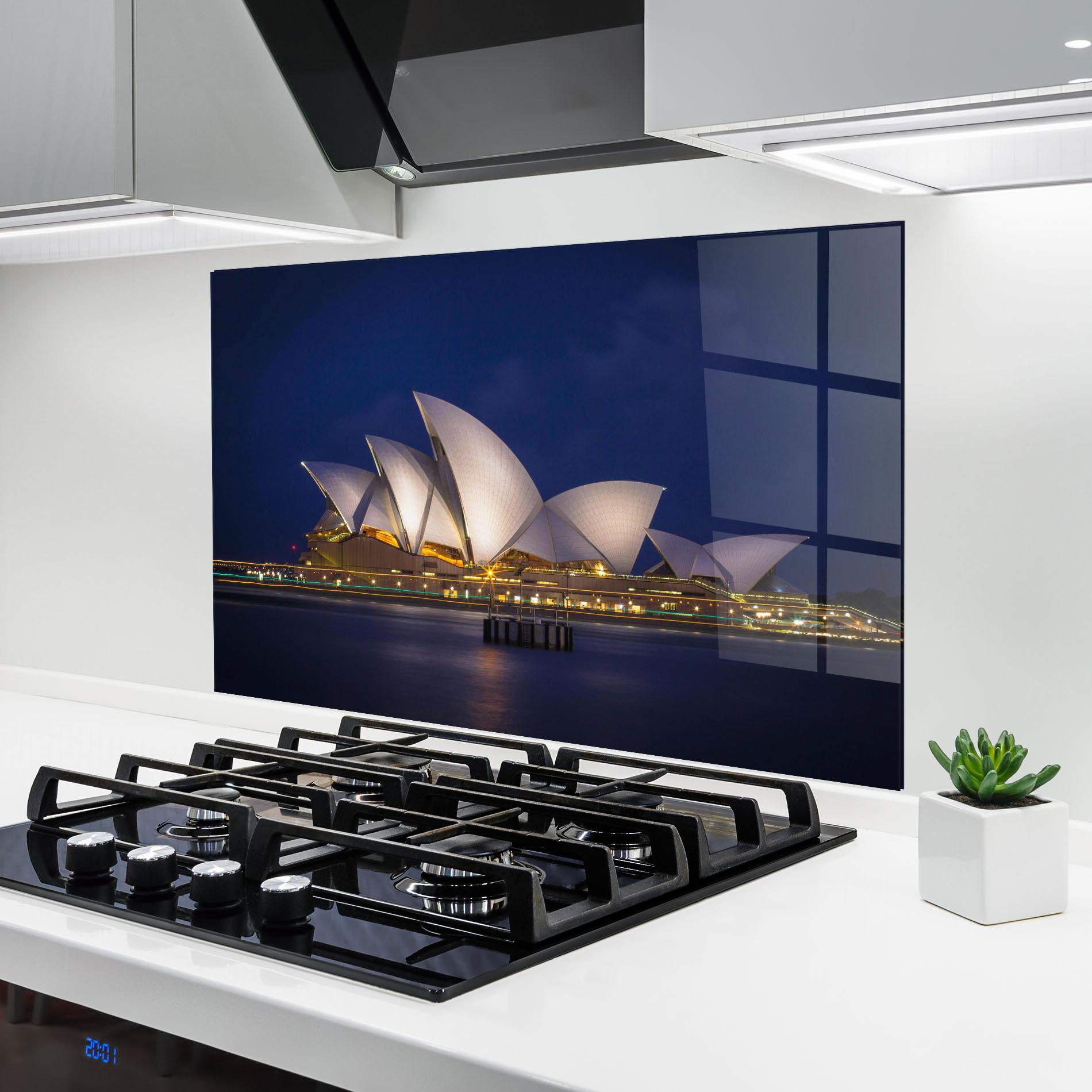 Konyhai üveg hátfal Opera House View mockup 6