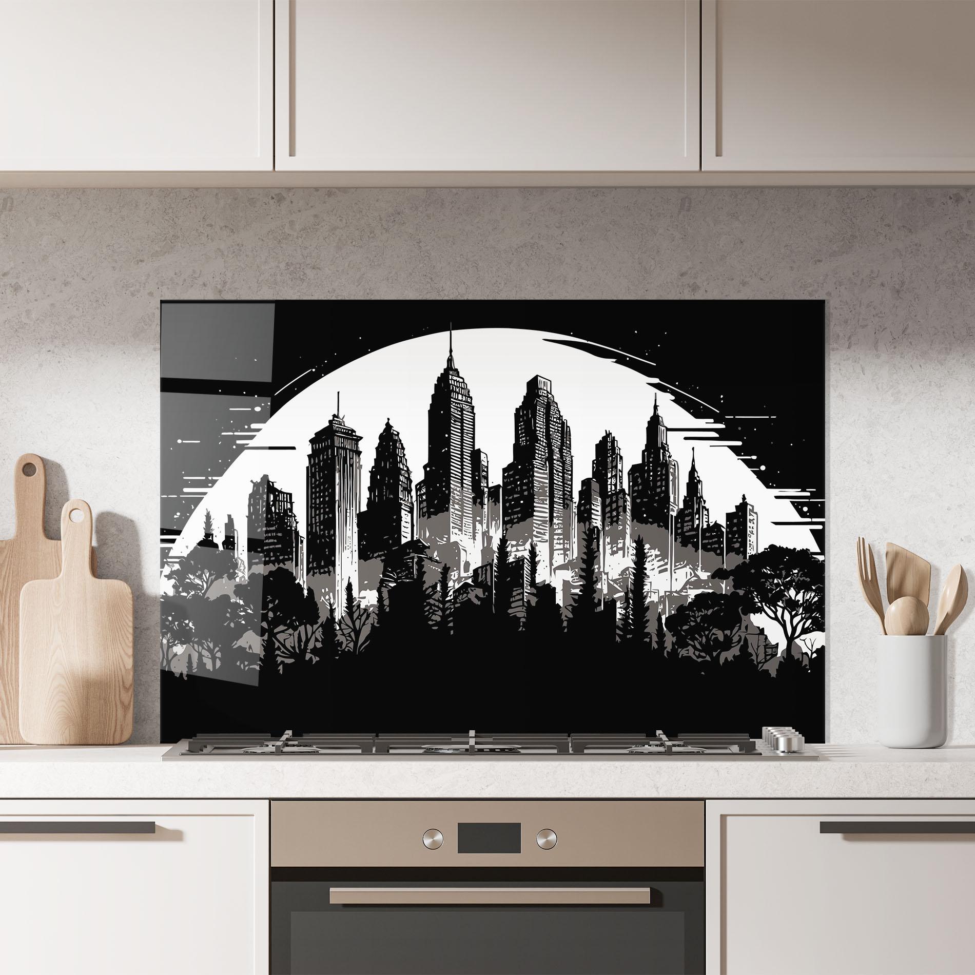 Konyhai üveg hátfal Australia Moon mockup 7