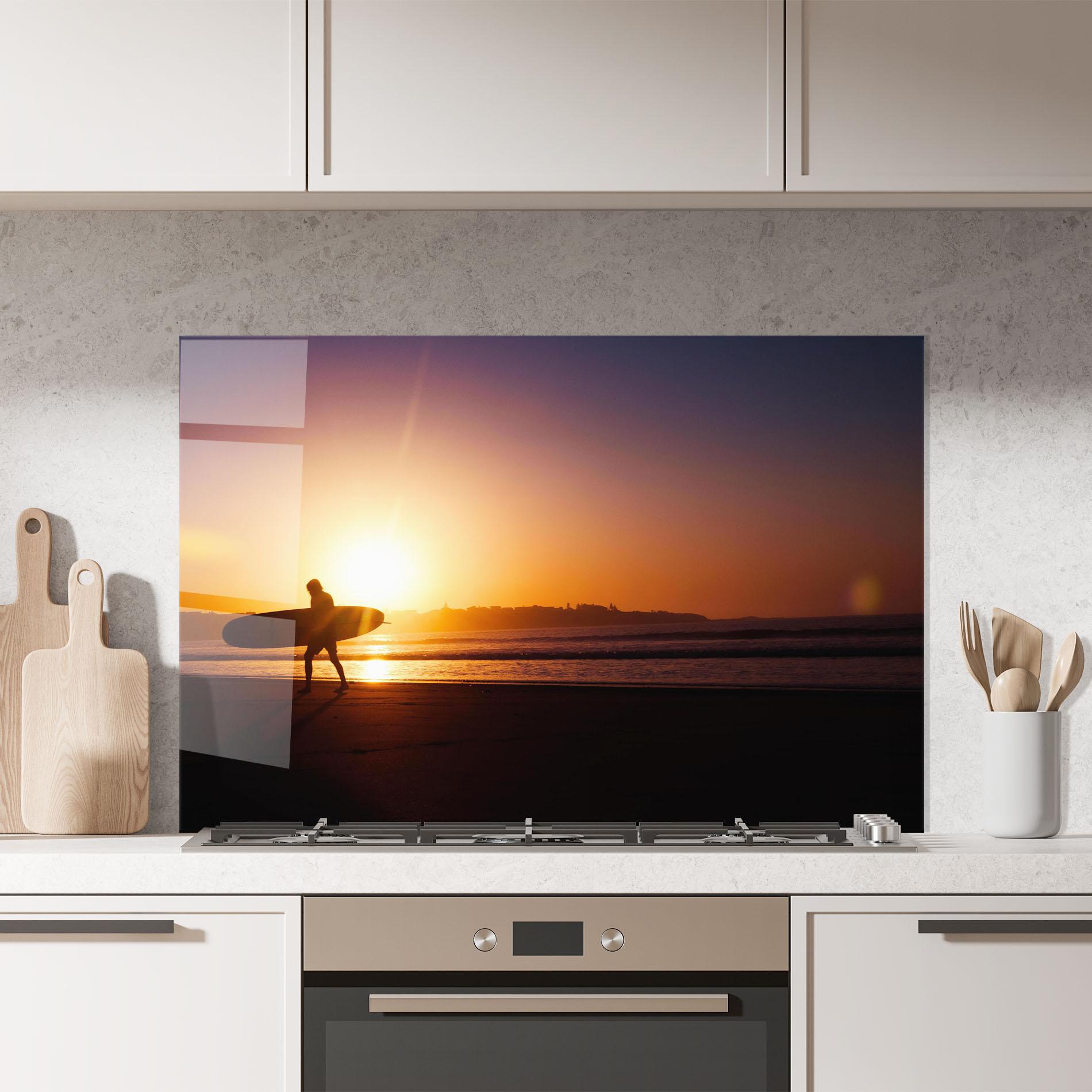 Konyhai üveg hátfal Australian Sunset mockup 7