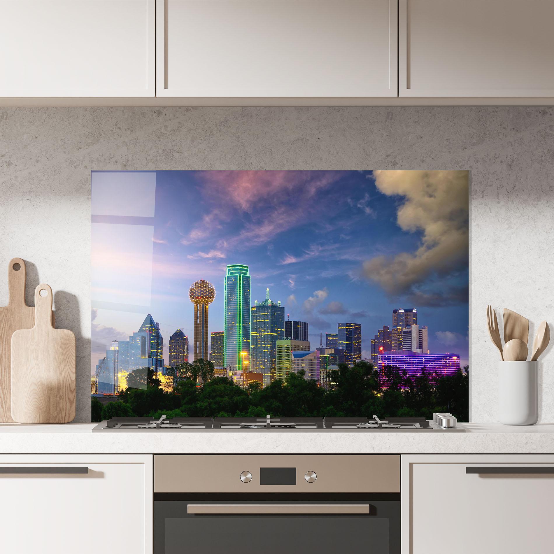 Konyhai üveg hátfal Dallas Dusk mockup 7