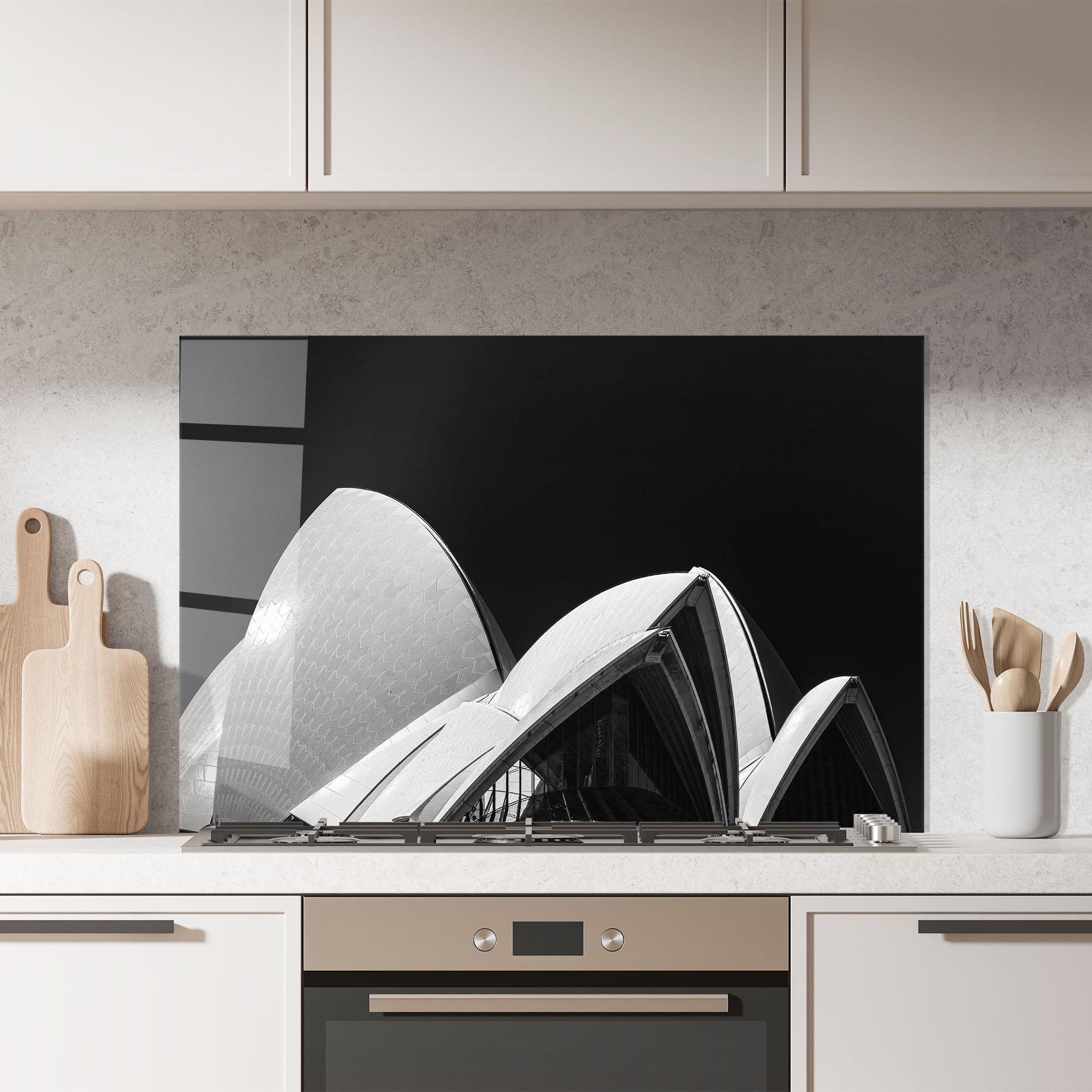 Konyhai üveg hátfal Opera House Close Up mockup 7