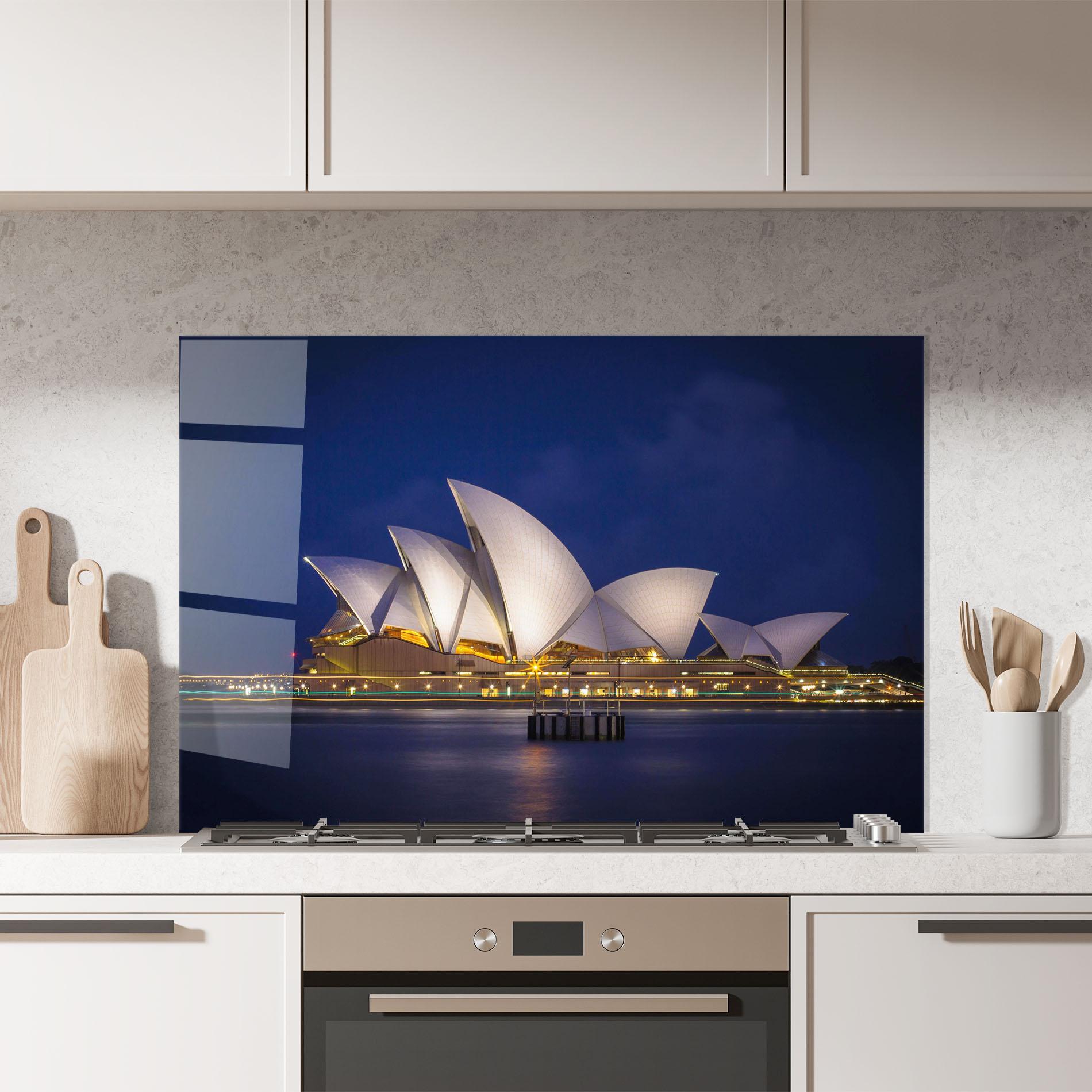 Konyhai üveg hátfal Opera House View mockup 7