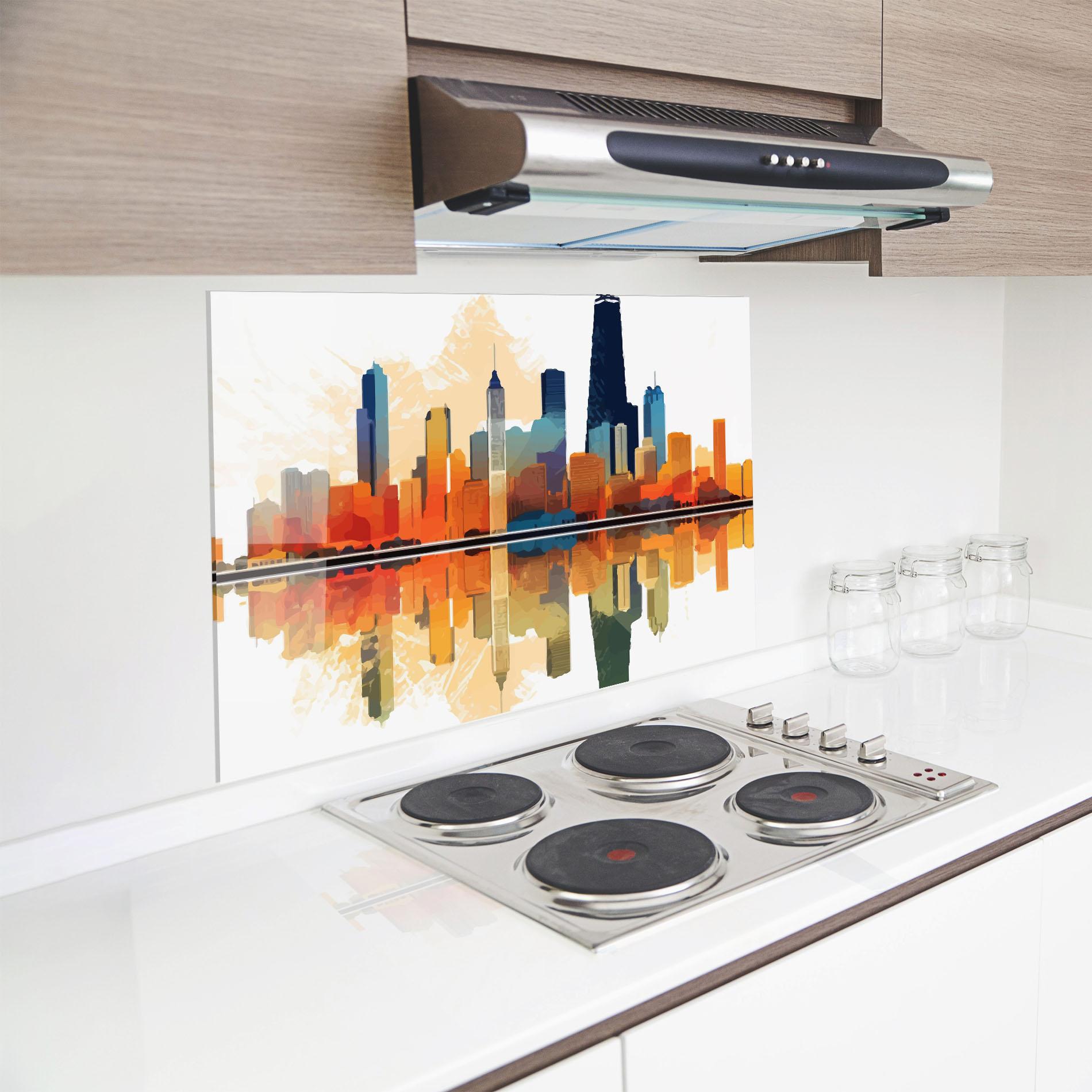 Konyhai üveg hátfal Australian River mockup 8