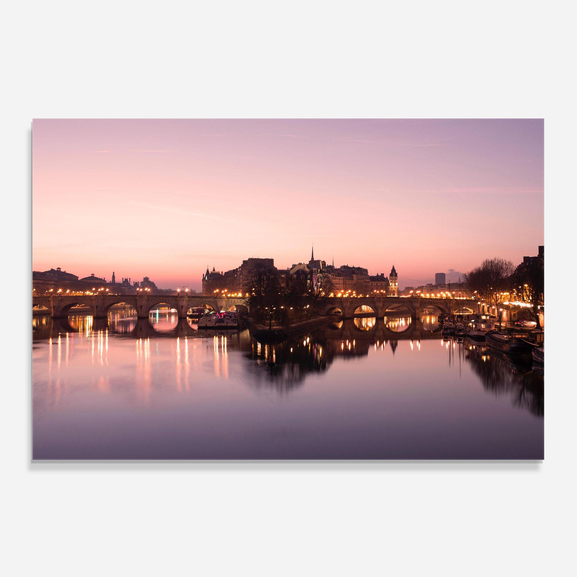 Konyhai üveg hátfal Seine River mockup 0