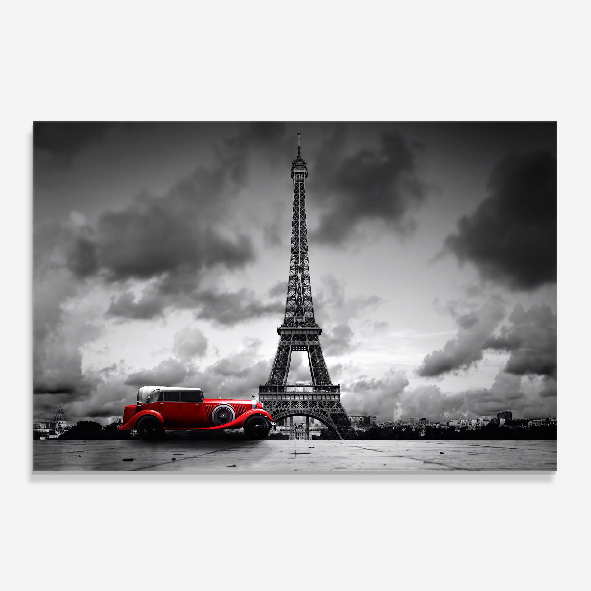 Konyhai üveg hátfal Vintage Paris mockup 0