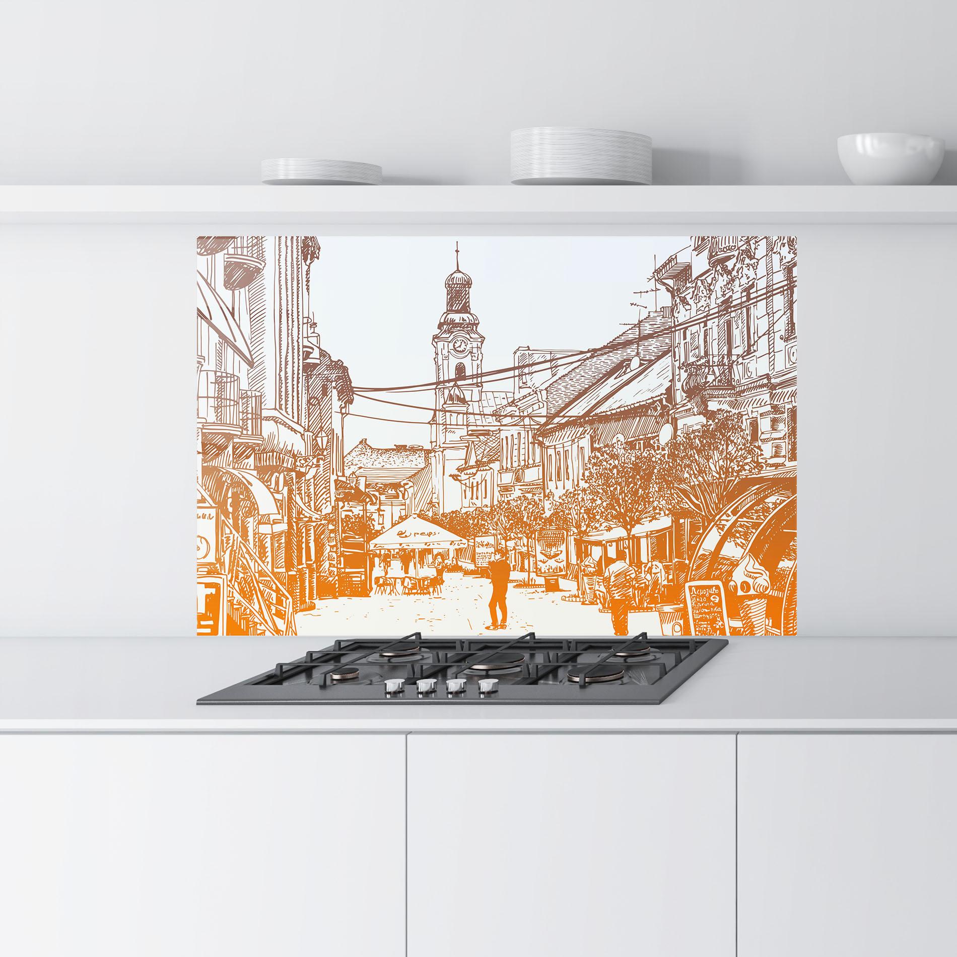 Konyhai üveg hátfal Cityscape Ukraine mockup 9