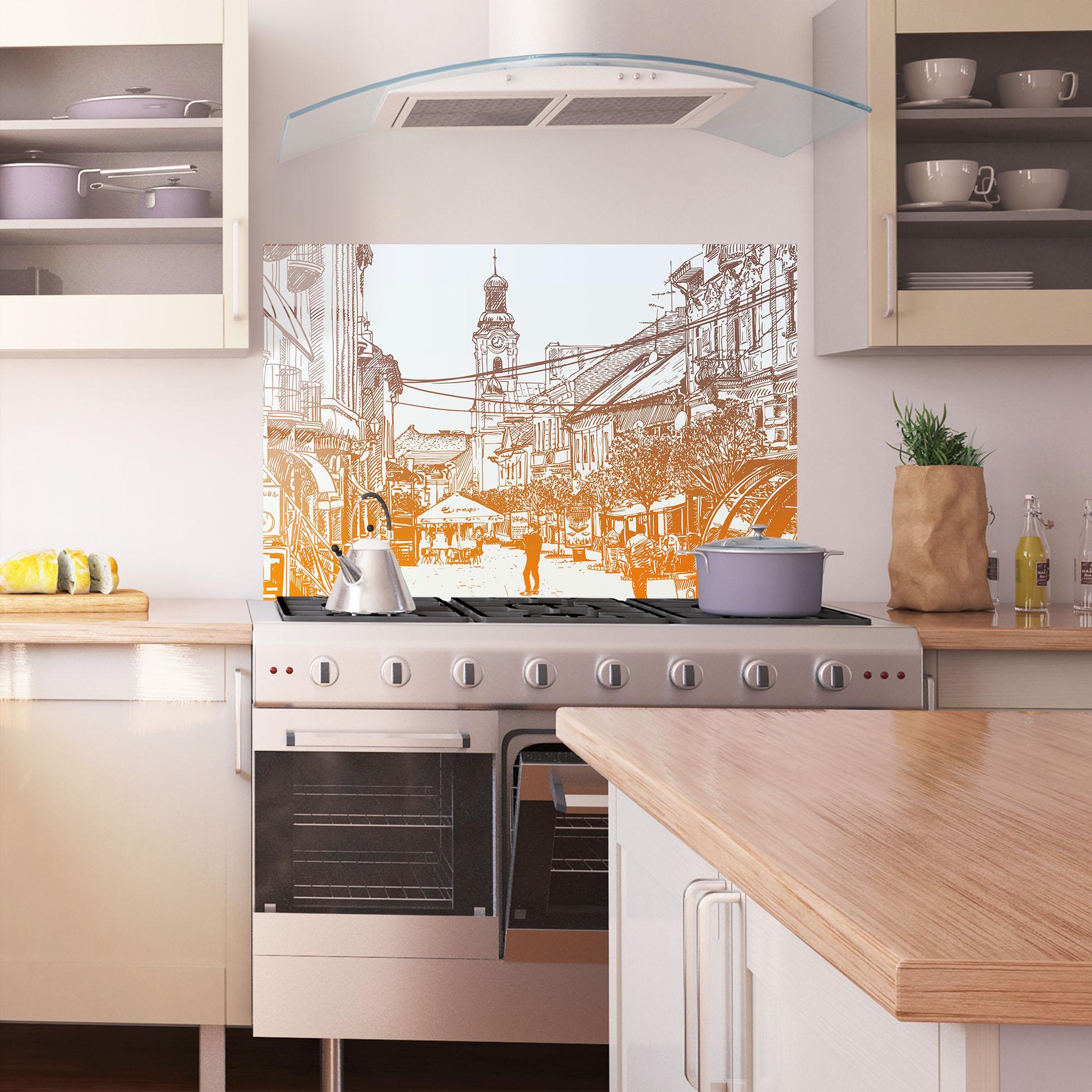 Konyhai üveg hátfal Cityscape Ukraine mockup 1