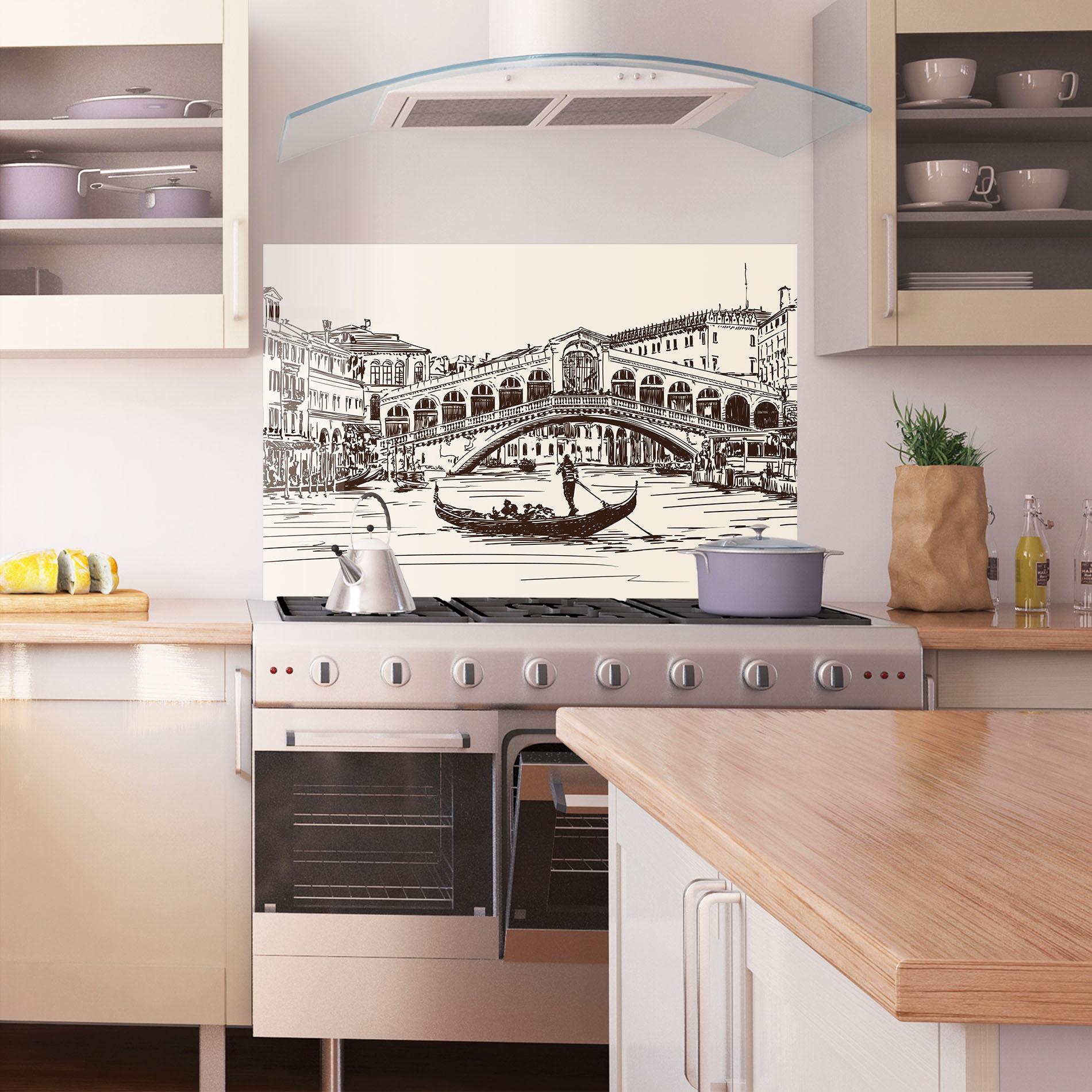 Konyhai üveg hátfal Rialto Bridge mockup 1