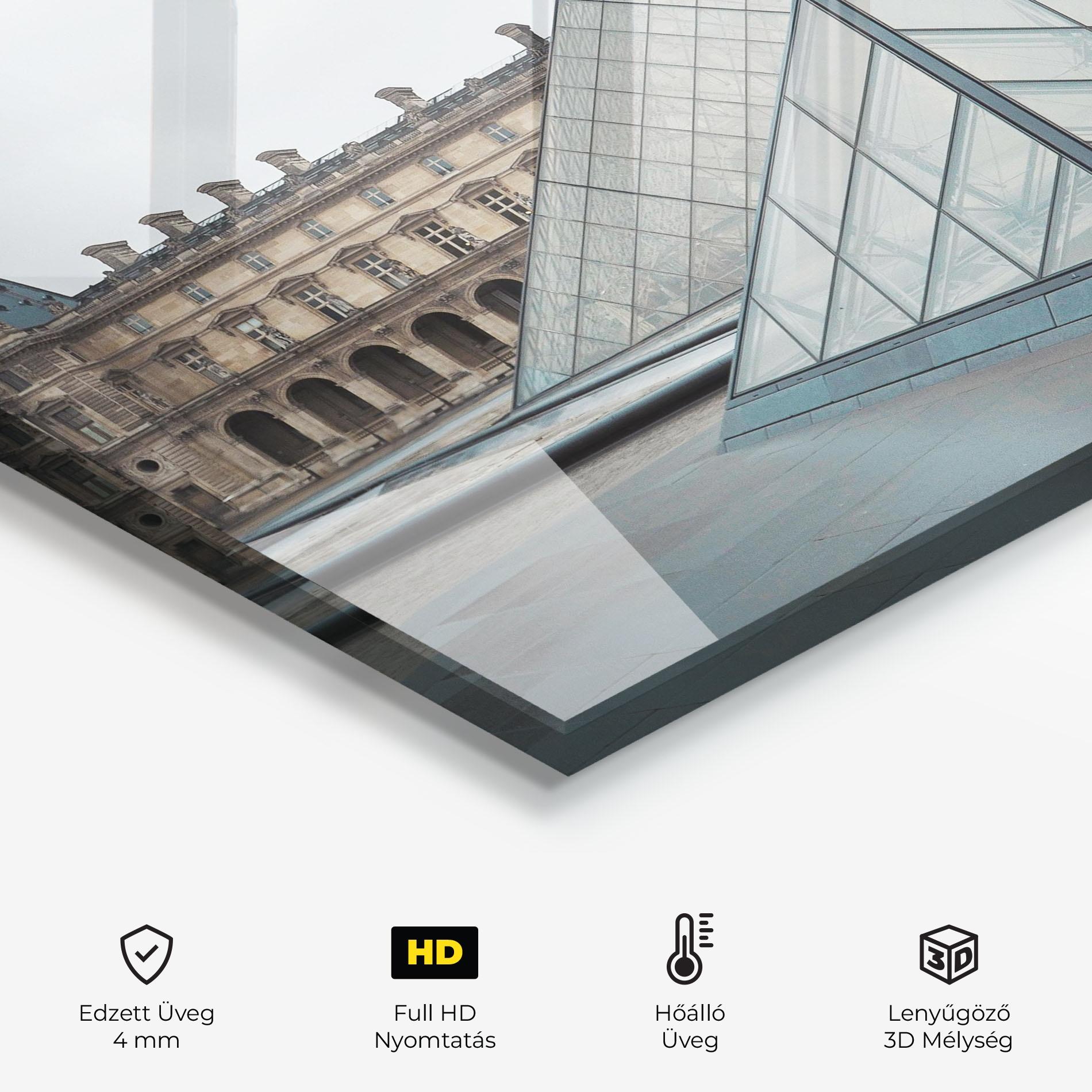 Konyhai üveg hátfal Beautiful Louvre mockup 2