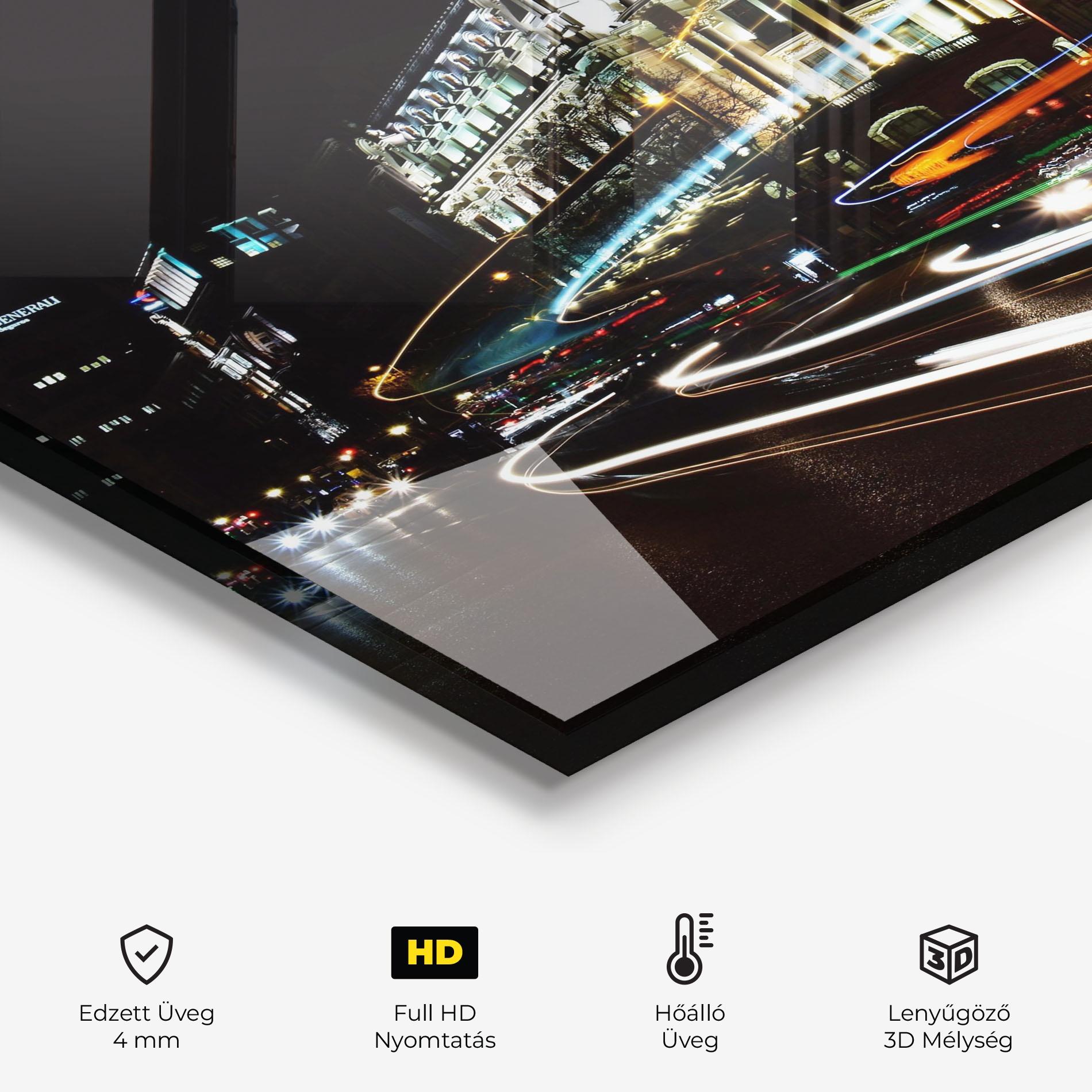 Konyhai üveg hátfal Madrid At Night mockup 2