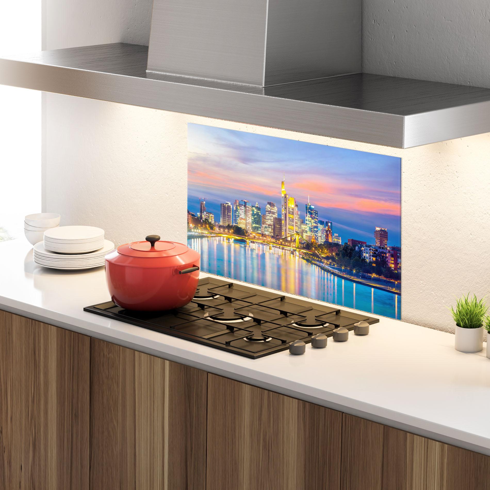 Konyhai üveg hátfal Germany Sunset mockup 4