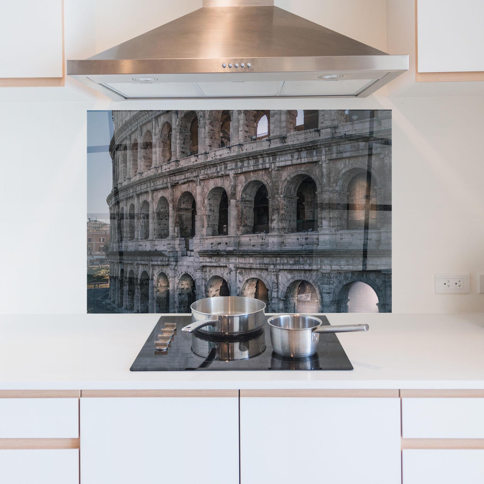 Konyhai üveg hátfal Colosseum Roma mockup 5
