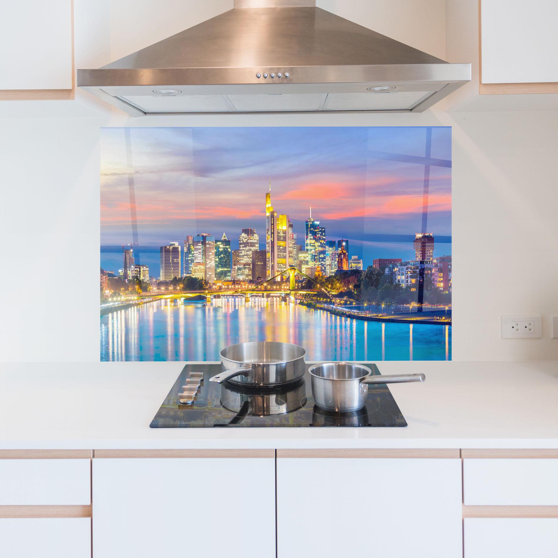 Konyhai üveg hátfal Germany Sunset mockup 5