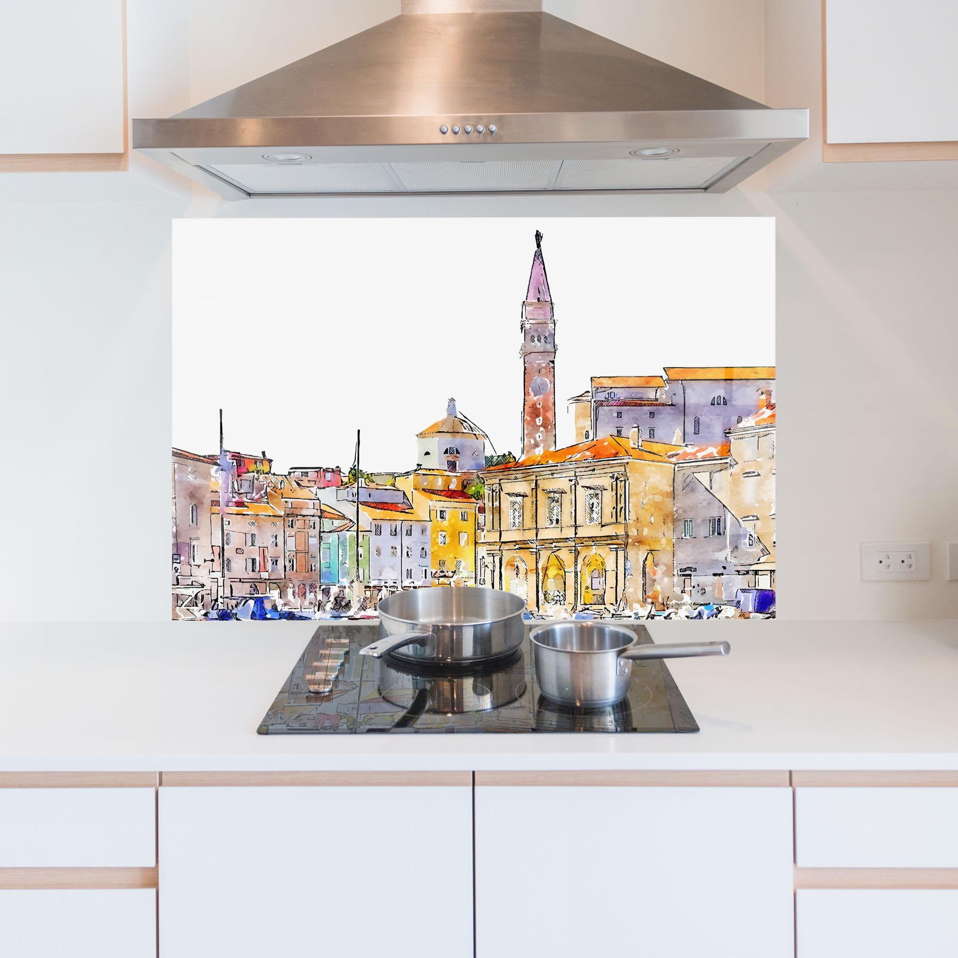 Konyhai üveg hátfal Piran Slovenia mockup 5