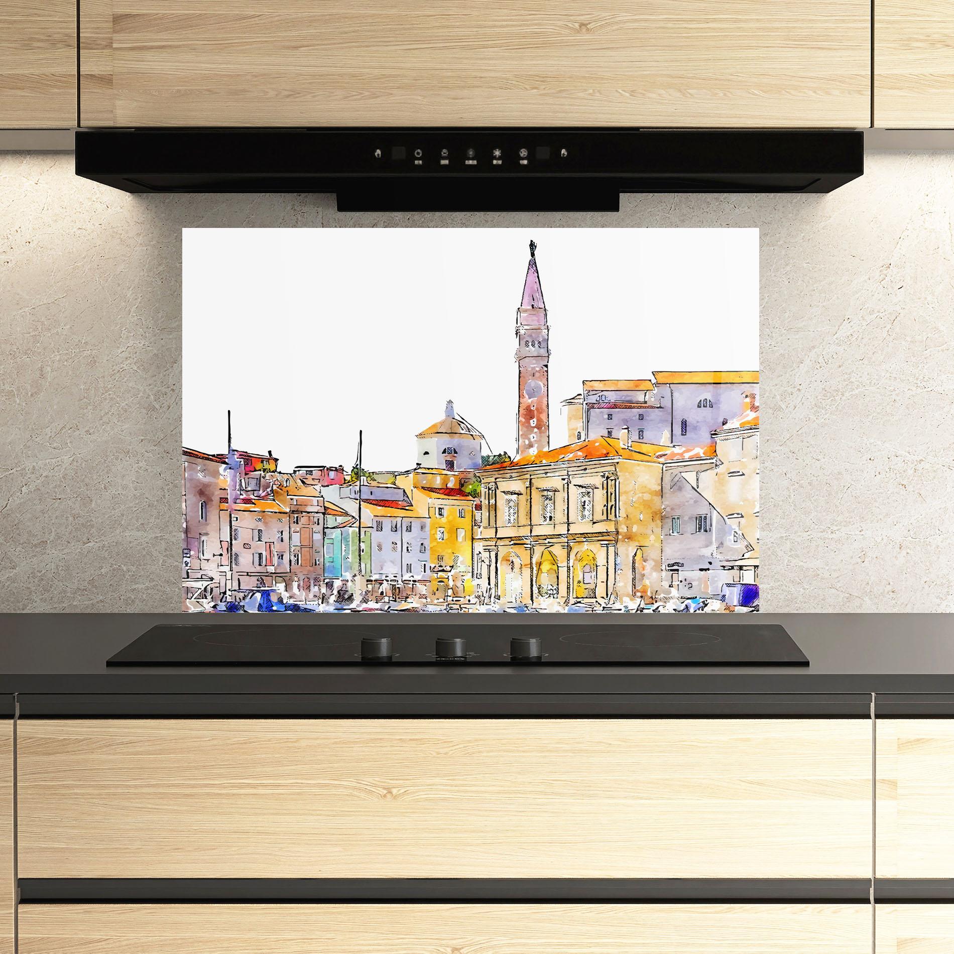 Konyhai üveg hátfal Piran Slovenia mockup 3