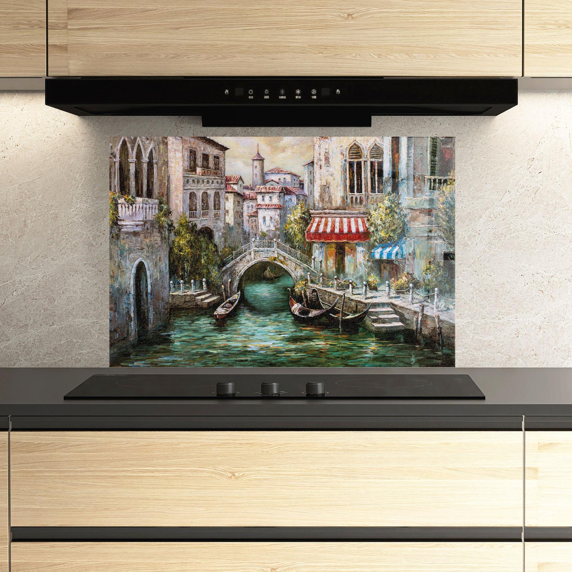 Konyhai üveg hátfal Venice Colors mockup 3