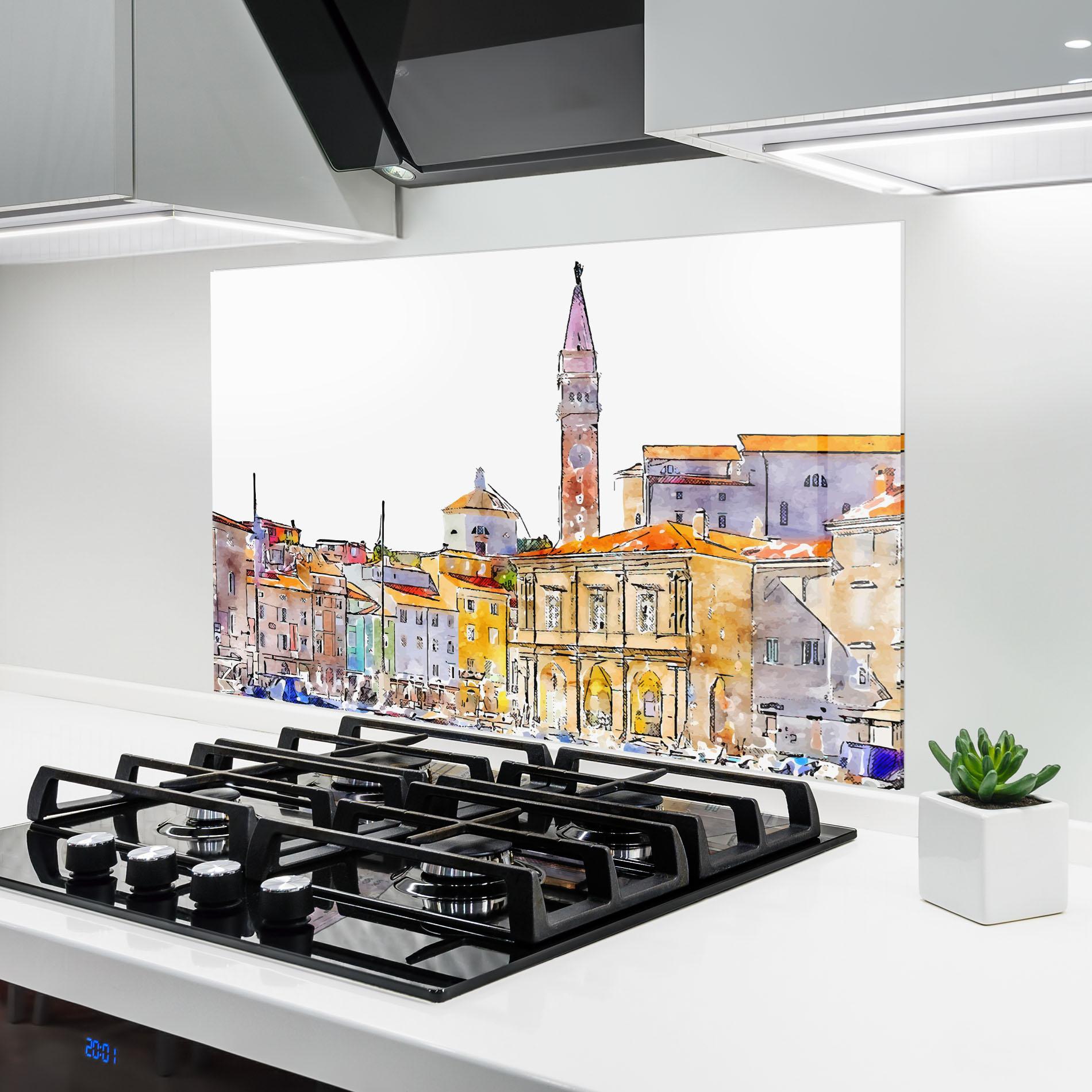 Konyhai üveg hátfal Piran Slovenia mockup 6