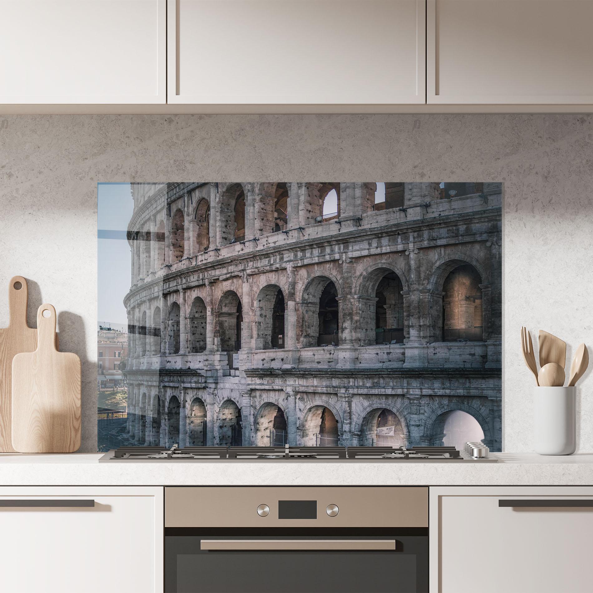 Konyhai üveg hátfal Colosseum Roma mockup 7