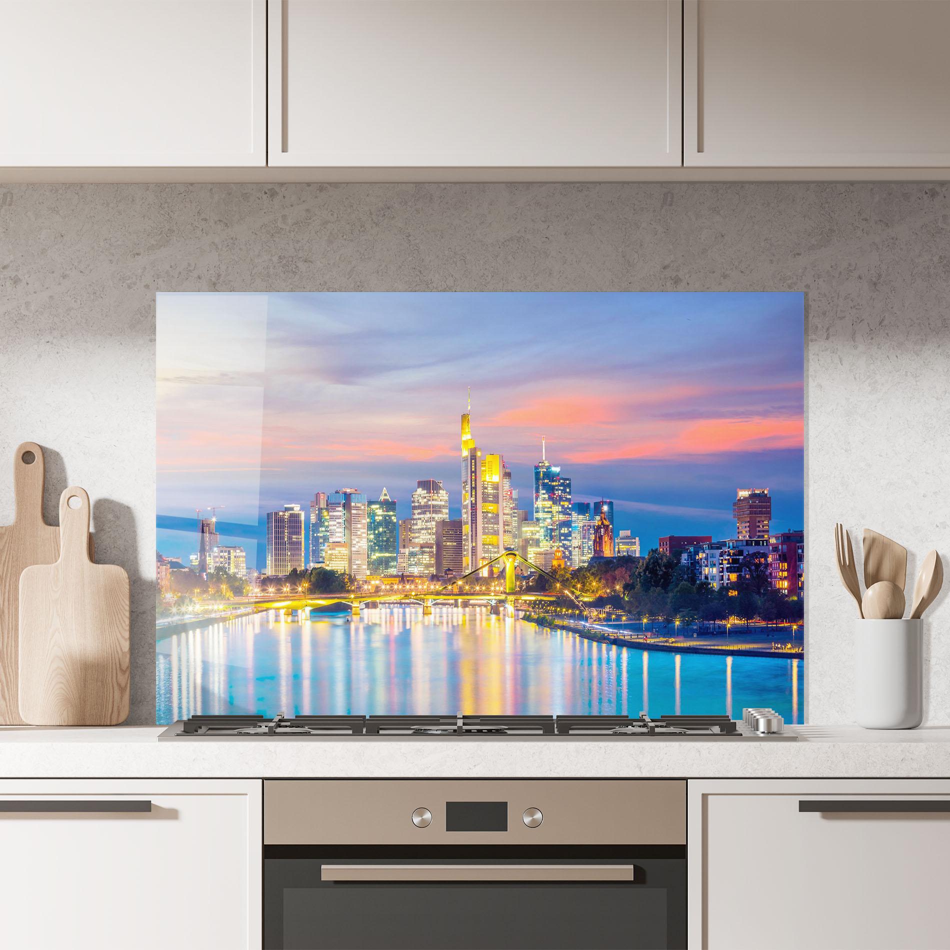 Konyhai üveg hátfal Germany Sunset mockup 7