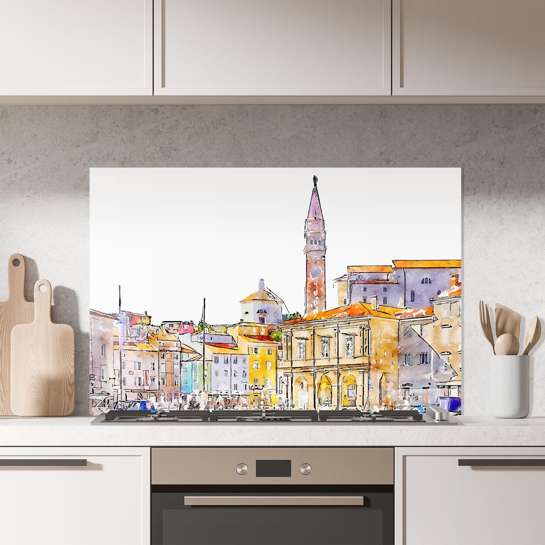 Konyhai üveg hátfal Piran Slovenia mockup 7