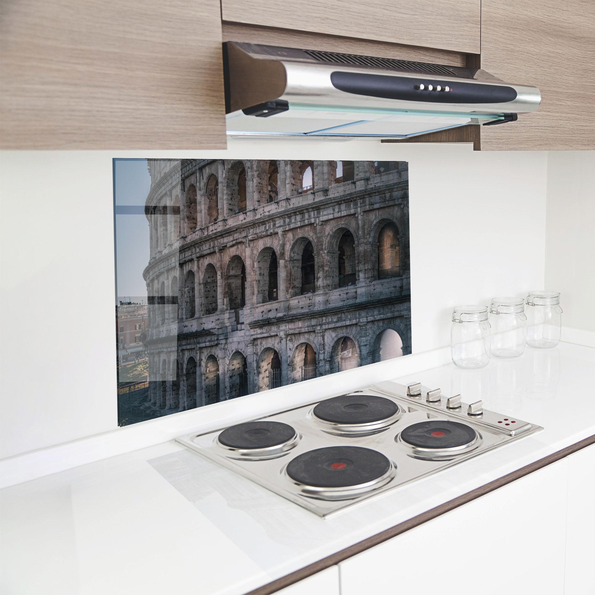Konyhai üveg hátfal Colosseum Roma mockup 8