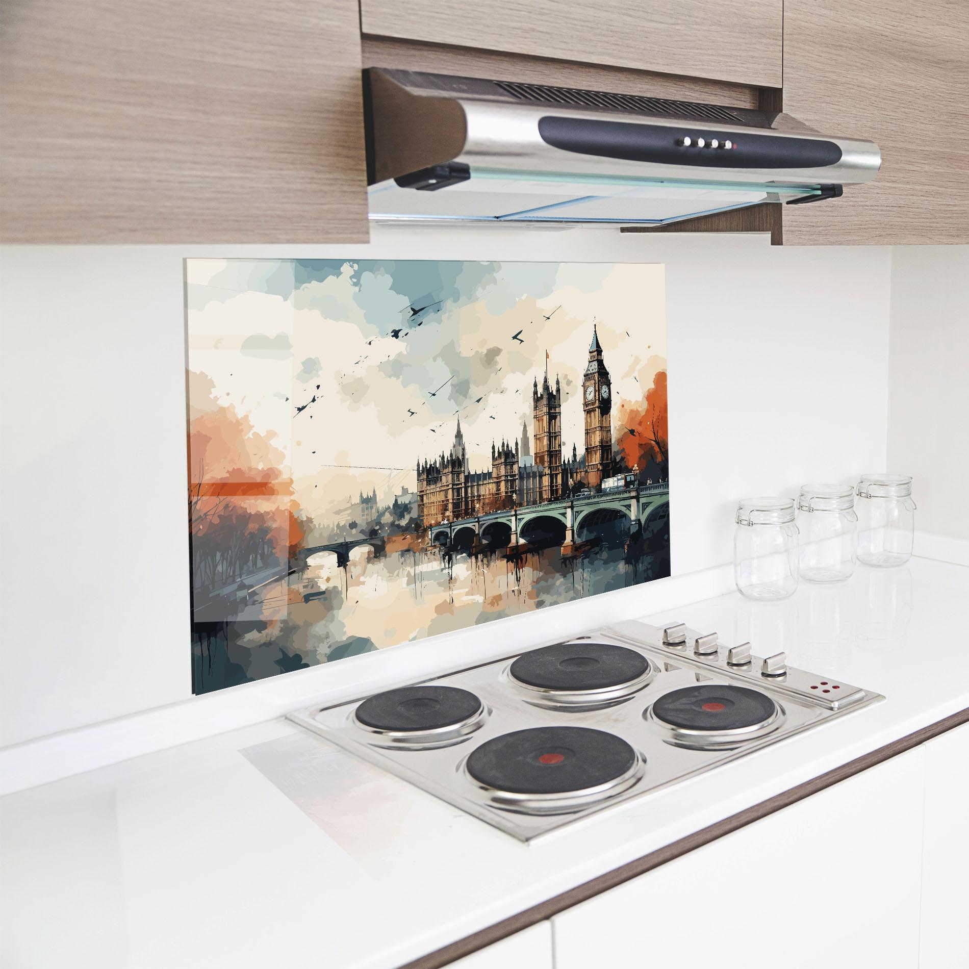 Konyhai üveg hátfal England Art mockup 8