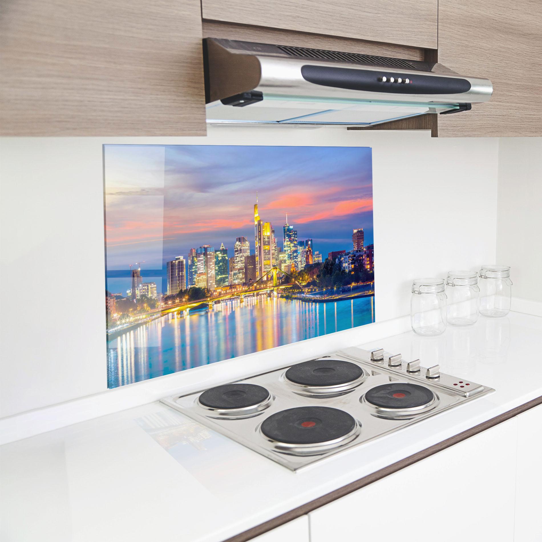 Konyhai üveg hátfal Germany Sunset mockup 8