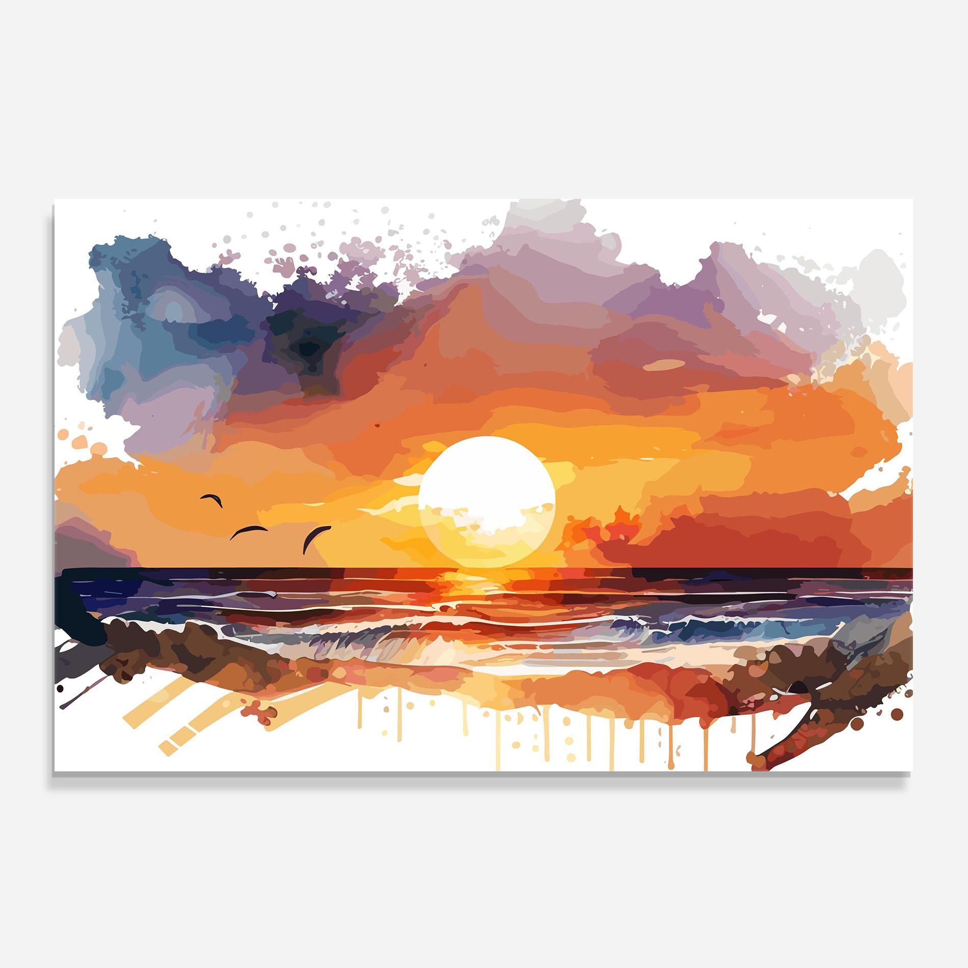 Konyhai üveg hátfal Sunset Art mockup 0