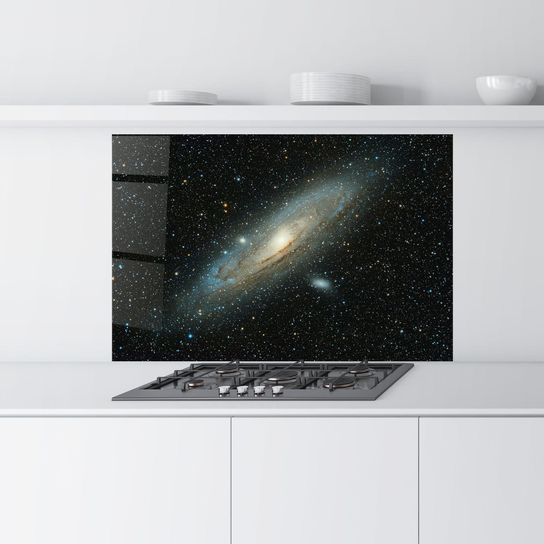 Konyhai üveg hátfal Galaxy Stars mockup 9