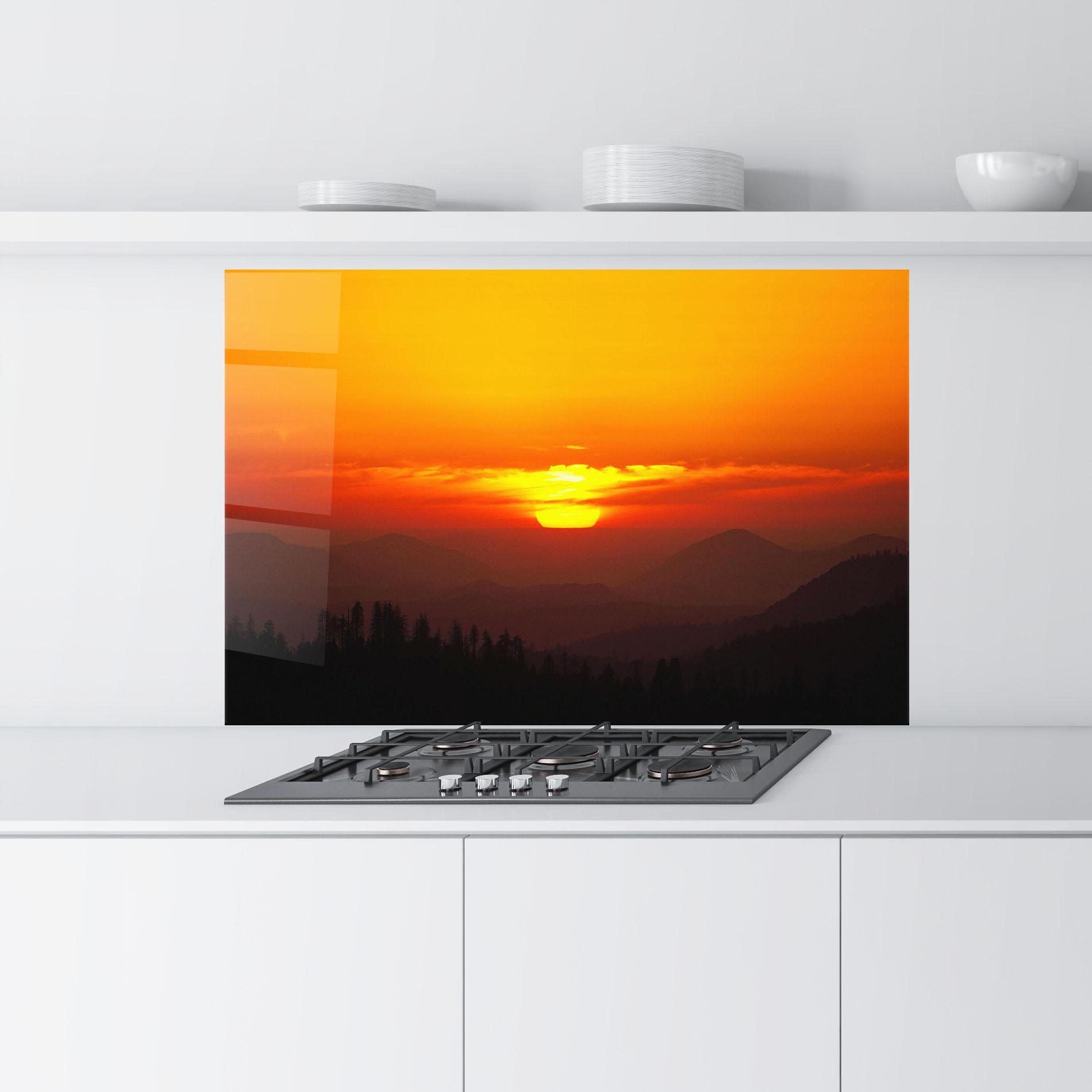 Konyhai üveg hátfal Pretty Sun View mockup 9