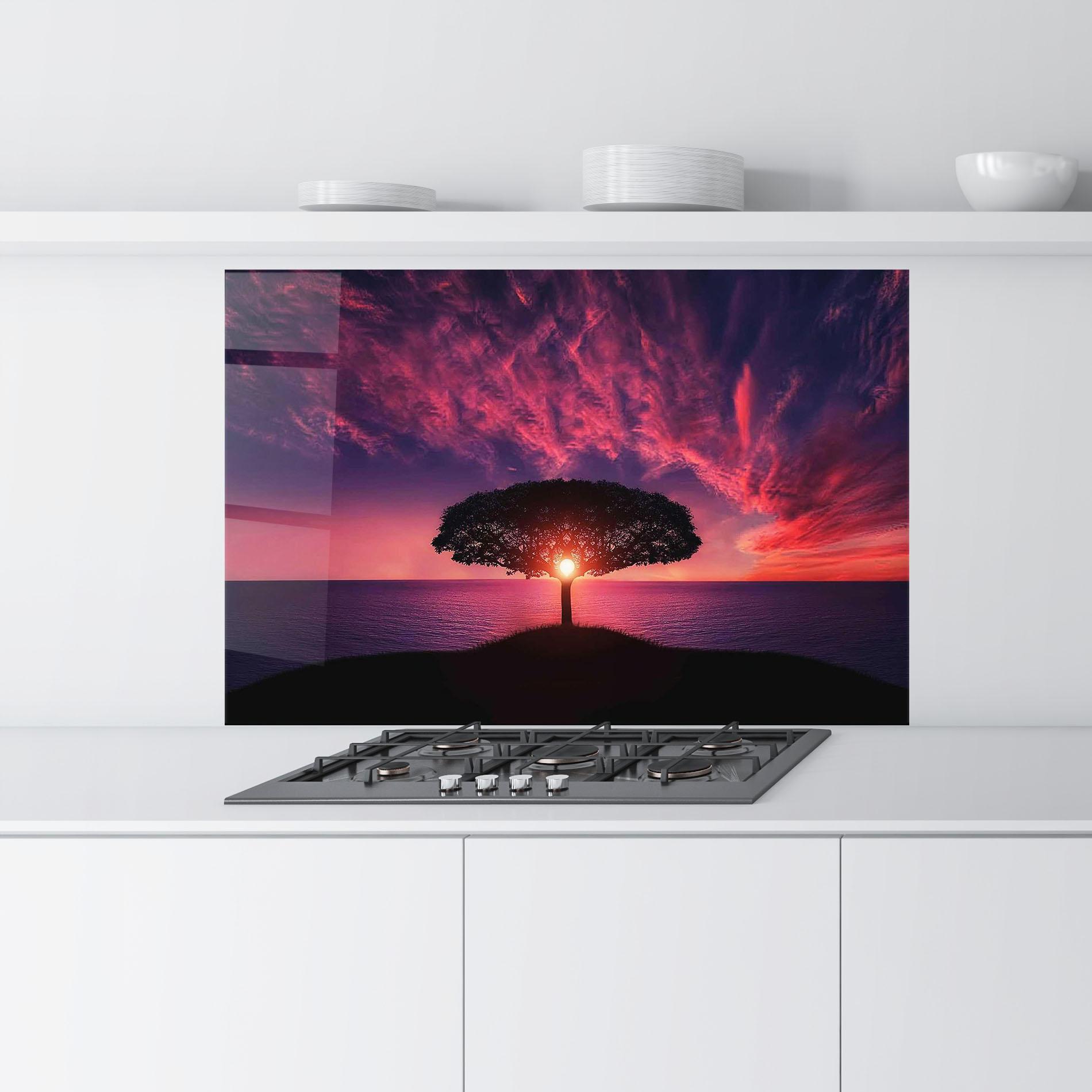 Konyhai üveg hátfal Sun Tree mockup 9
