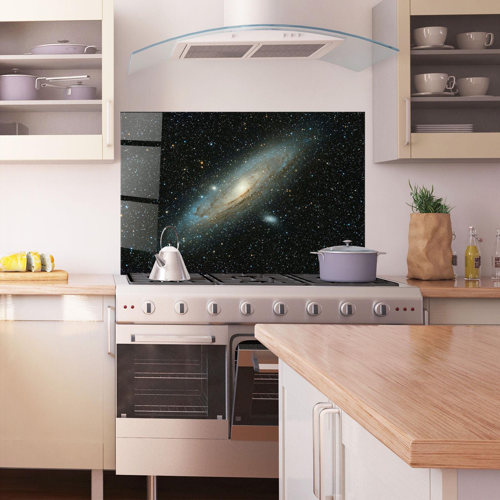 Konyhai üveg hátfal Galaxy Stars mockup 1