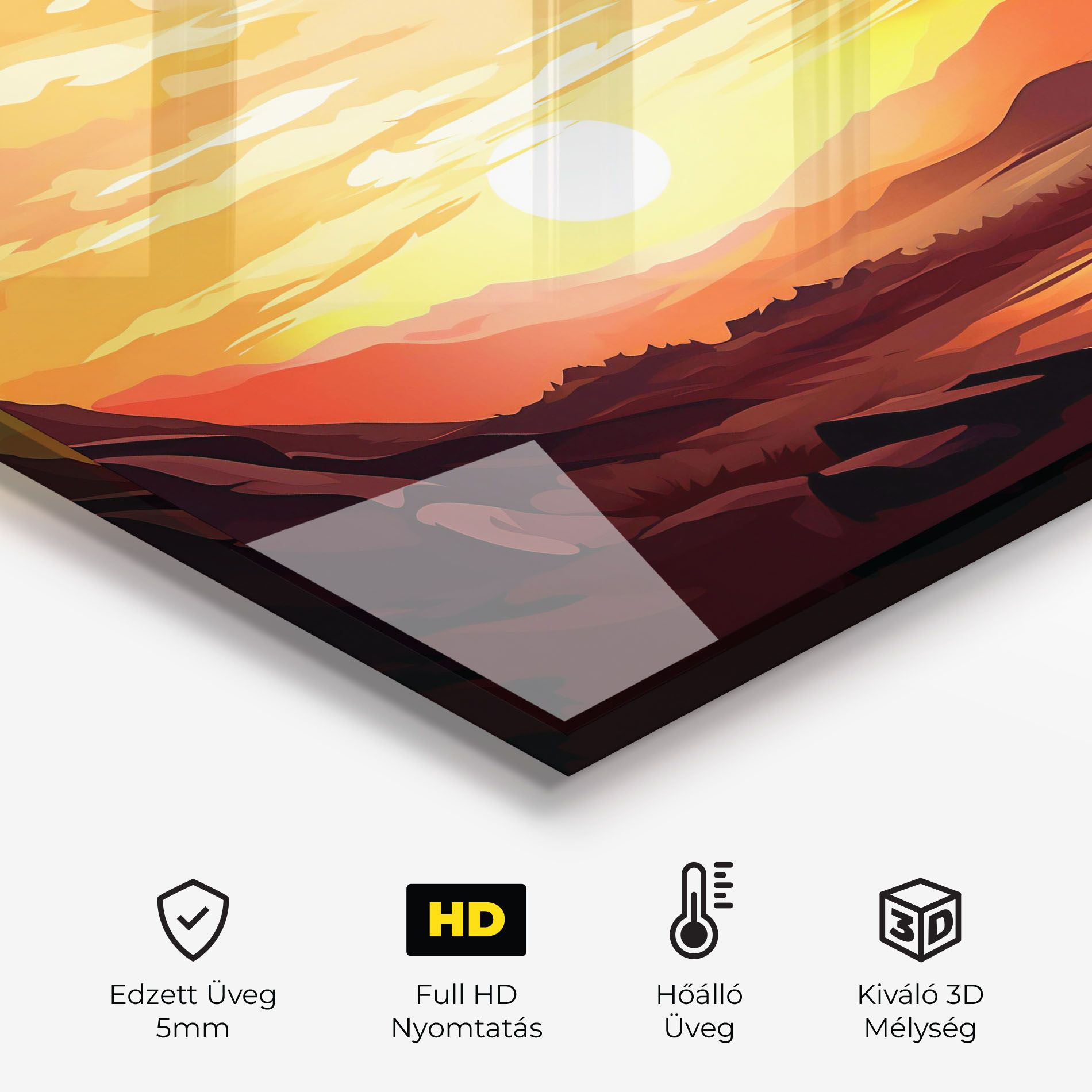 Beautiful Sunset Illustration mockup 2
