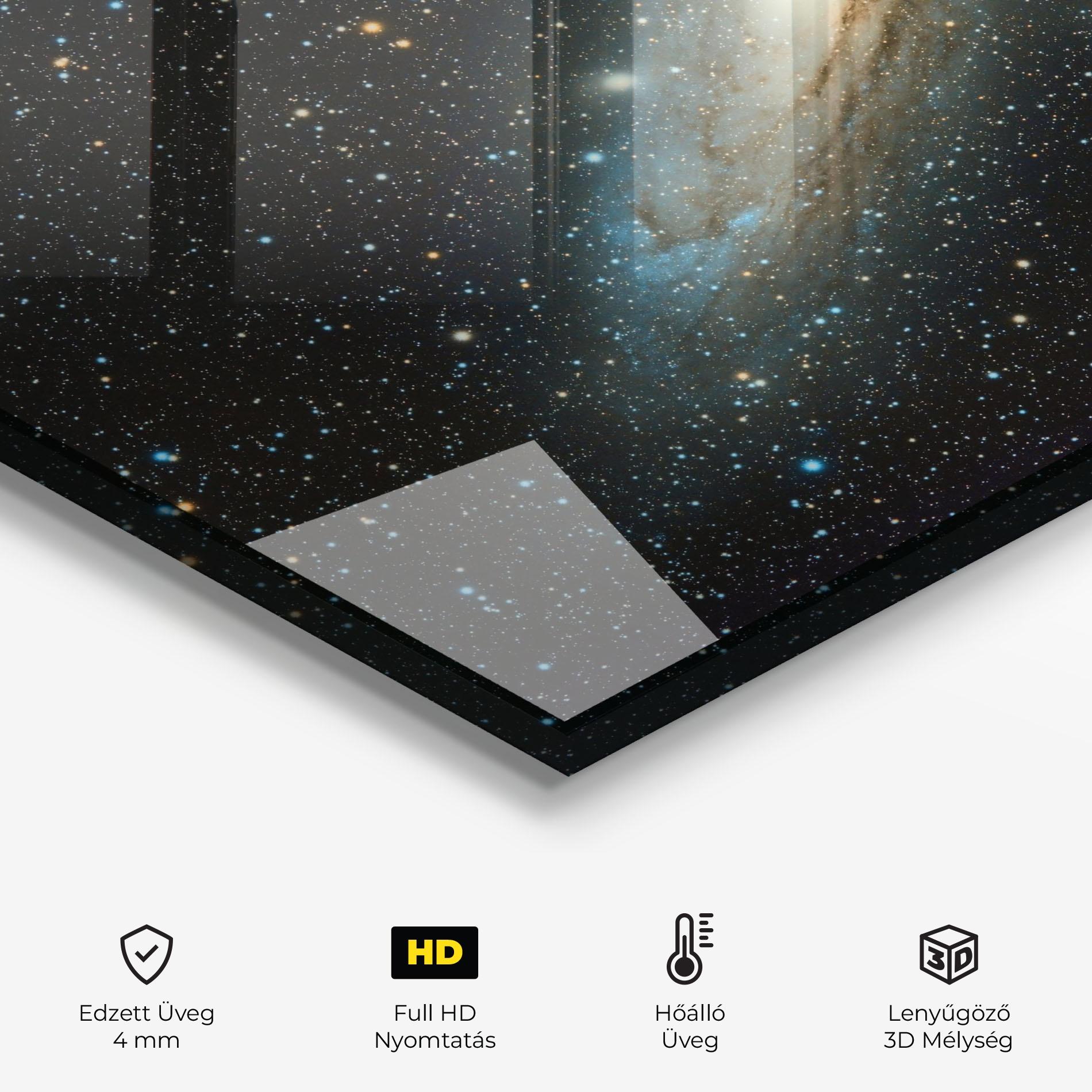 Konyhai üveg hátfal Galaxy Stars mockup 2