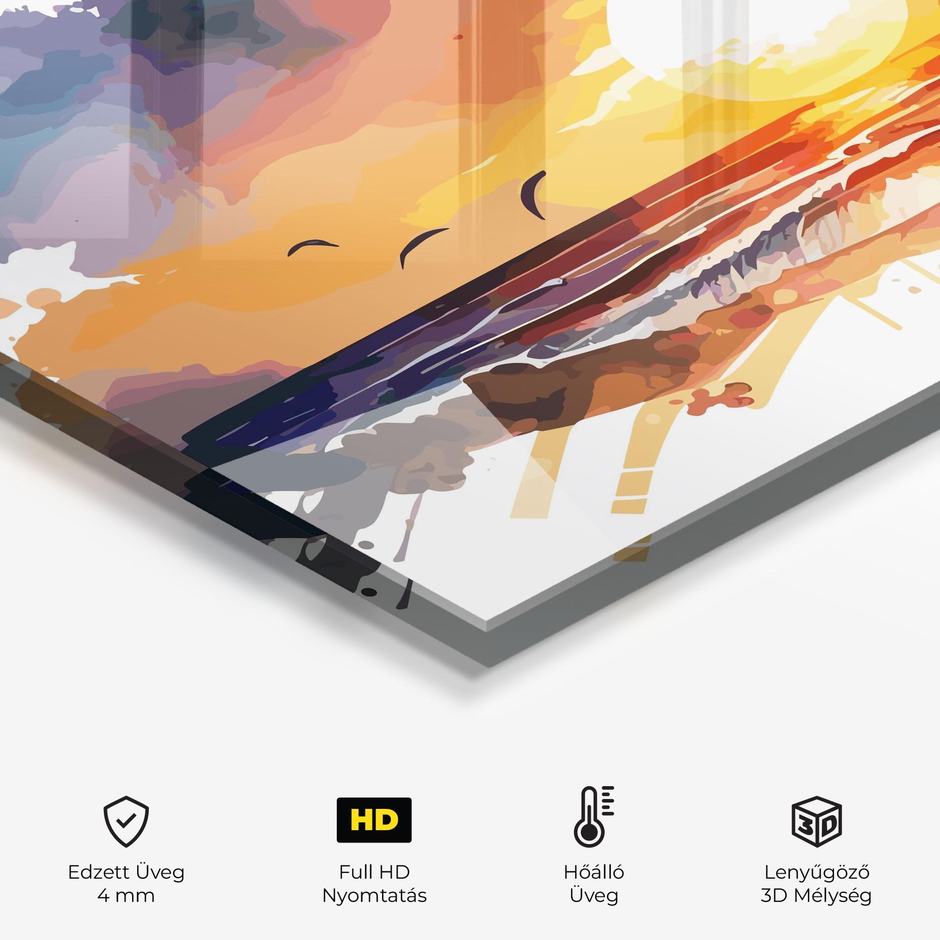 Konyhai üveg hátfal Sunset Art mockup 2