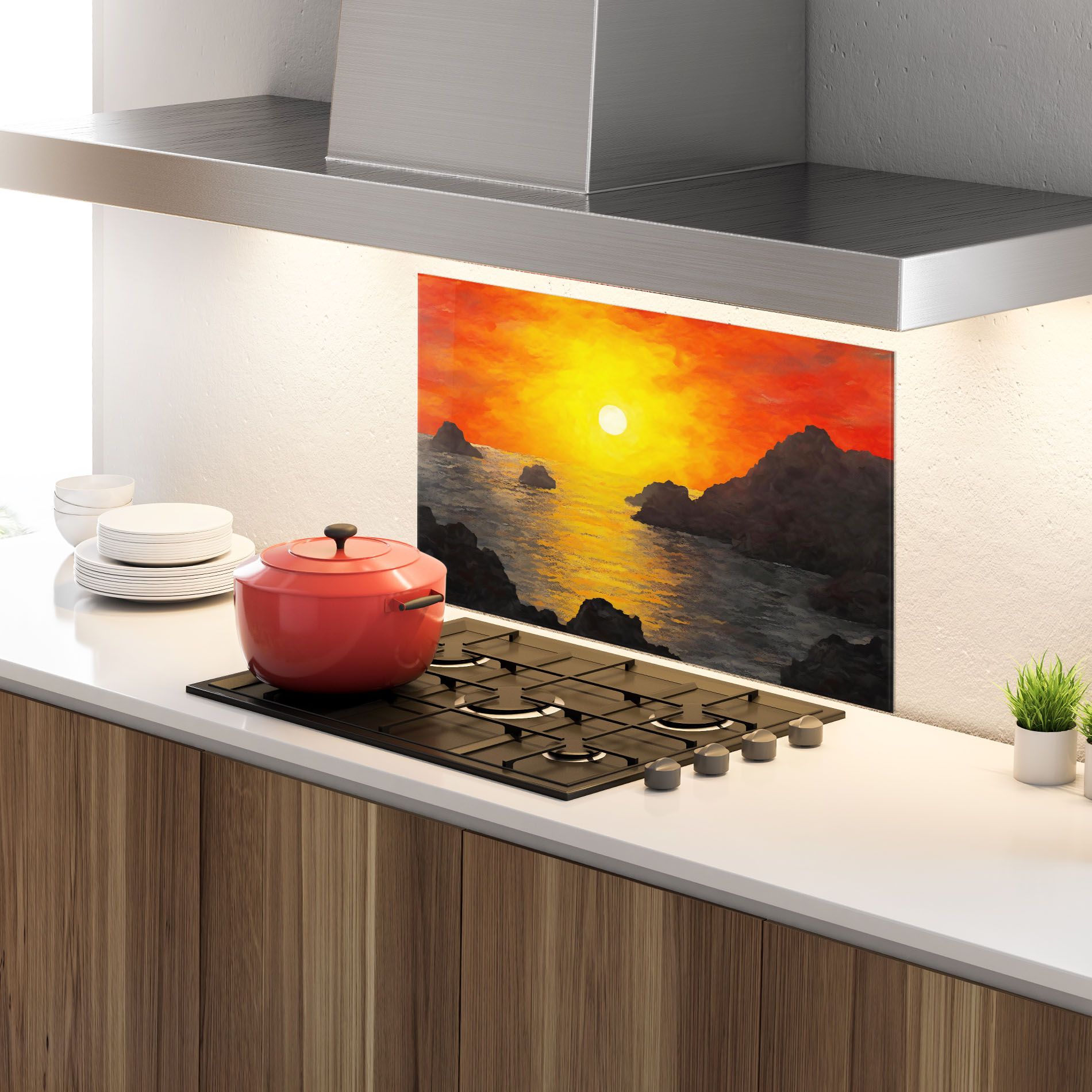 Mountains Rocks Painting mockup 4