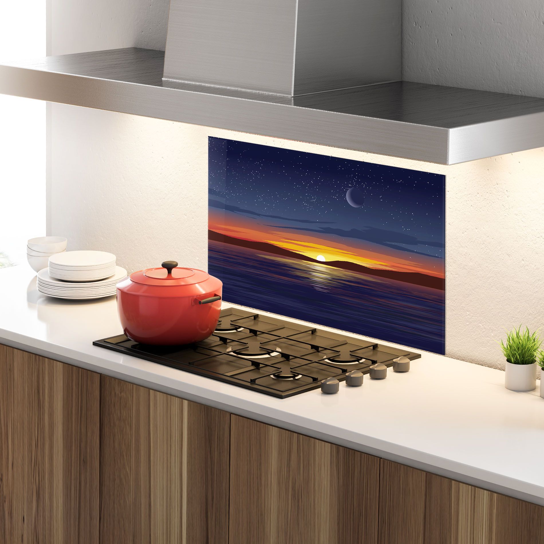 Ocean Moon Sunset mockup 4