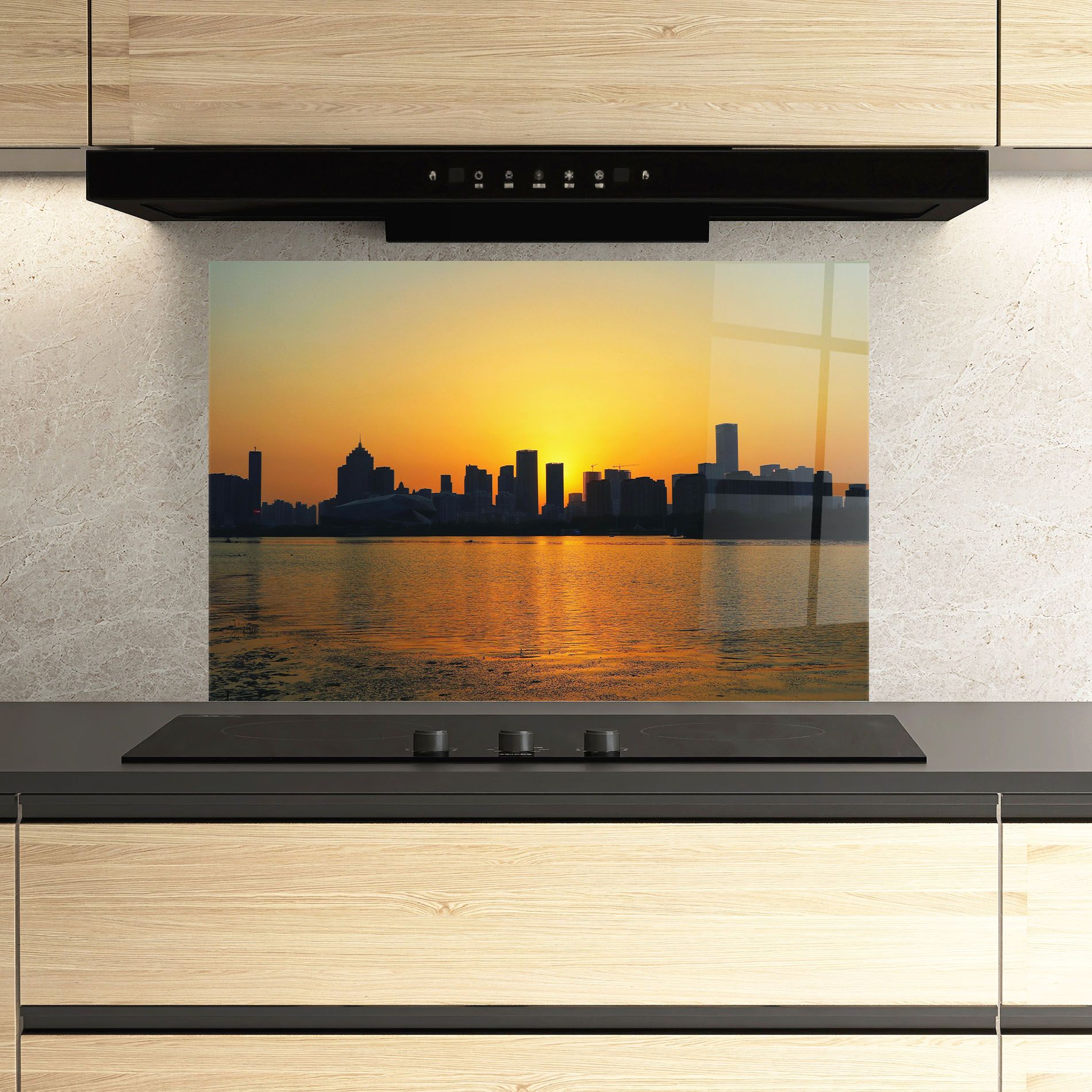 City Building Sunset mockup 3