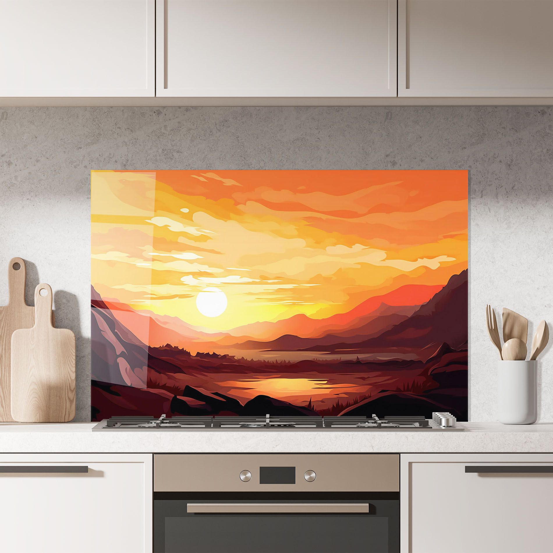 Beautiful Sunset Illustration mockup 7