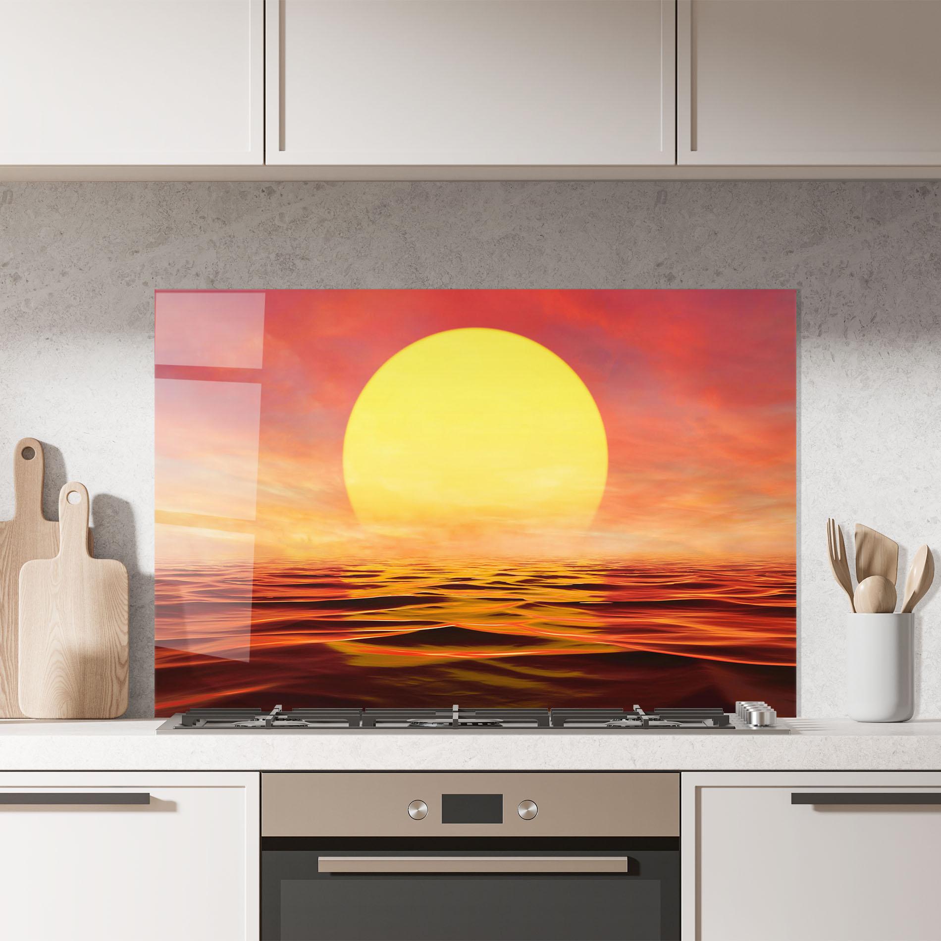 Konyhai üveg hátfal Clouds Reflection Sky mockup 7