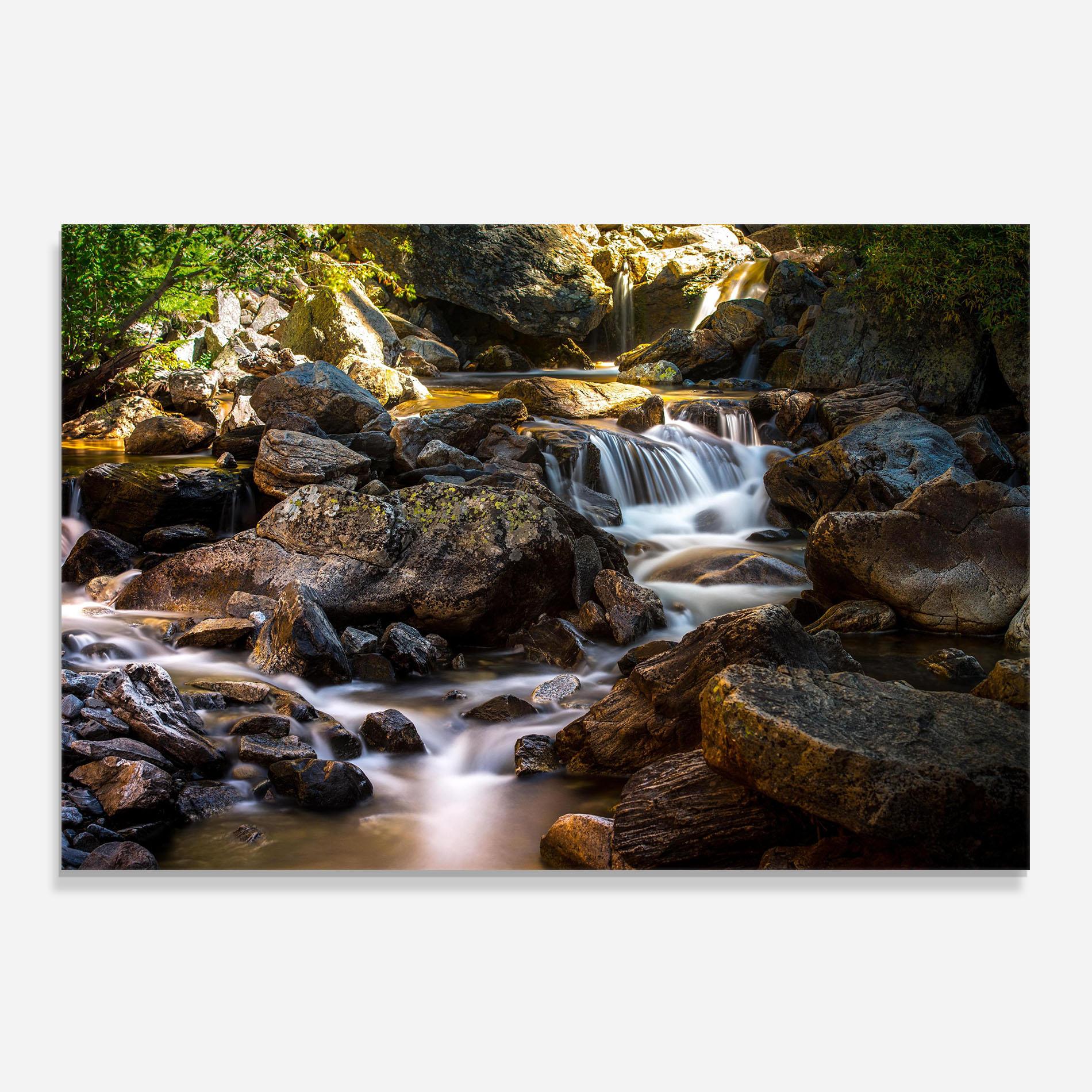 Konyhai üveg hátfal Nature Rocks Waterfall mockup 0