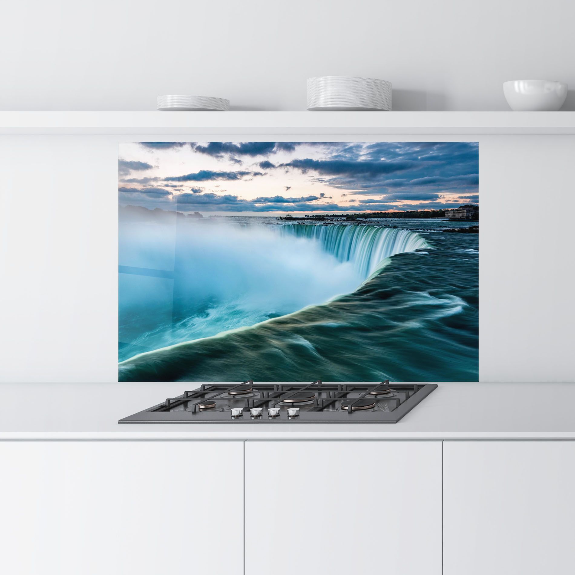 Dreamy Blue Waterfall mockup 9