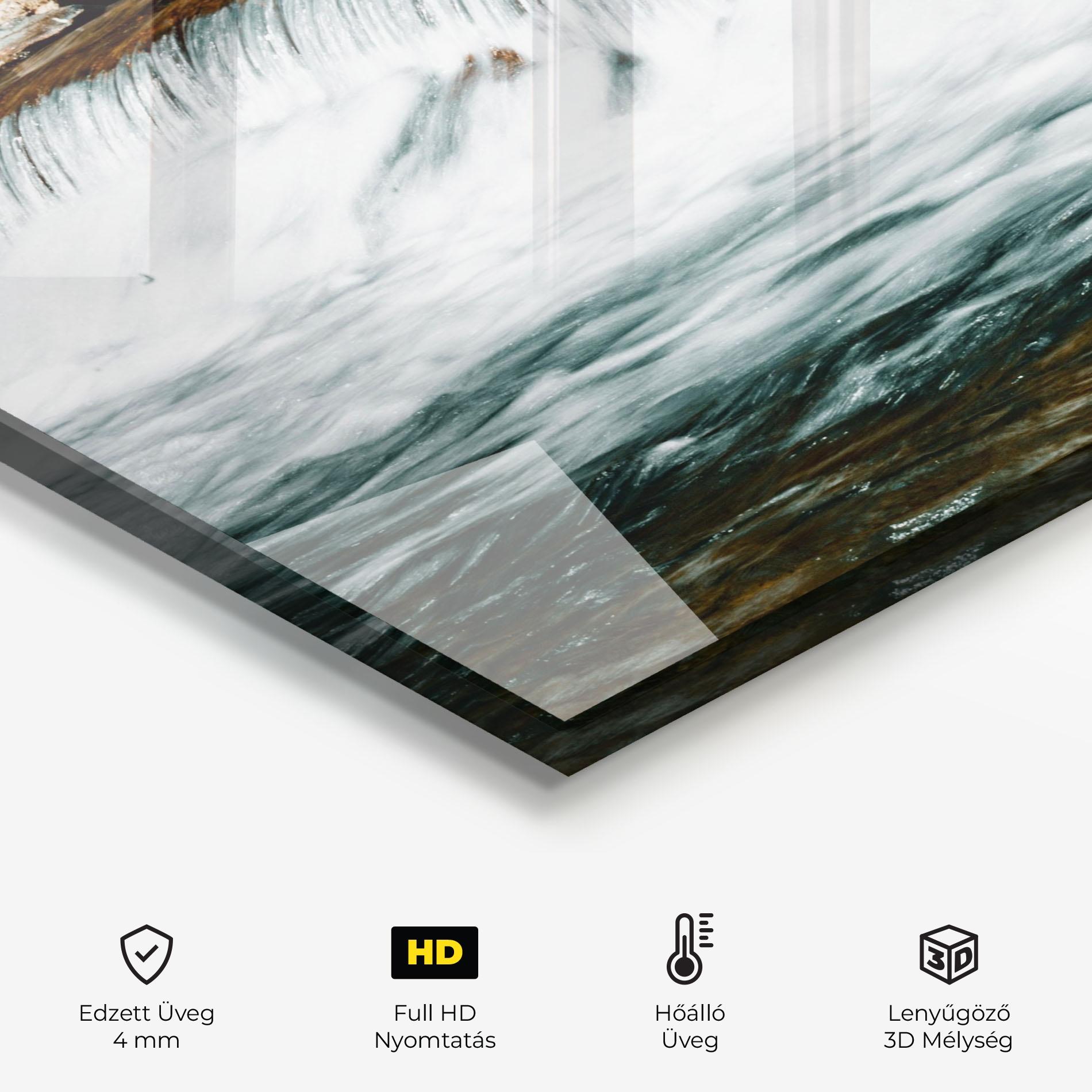 Konyhai üveg hátfal Small Pretty Waterfall mockup 2