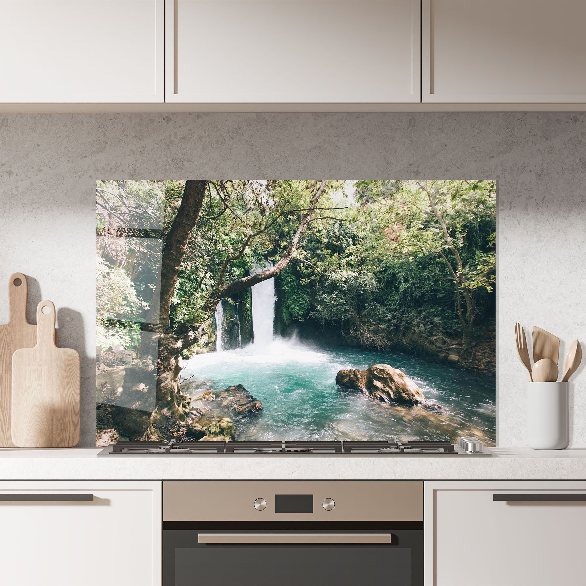 Beautiful Blue Waterfall mockup 7