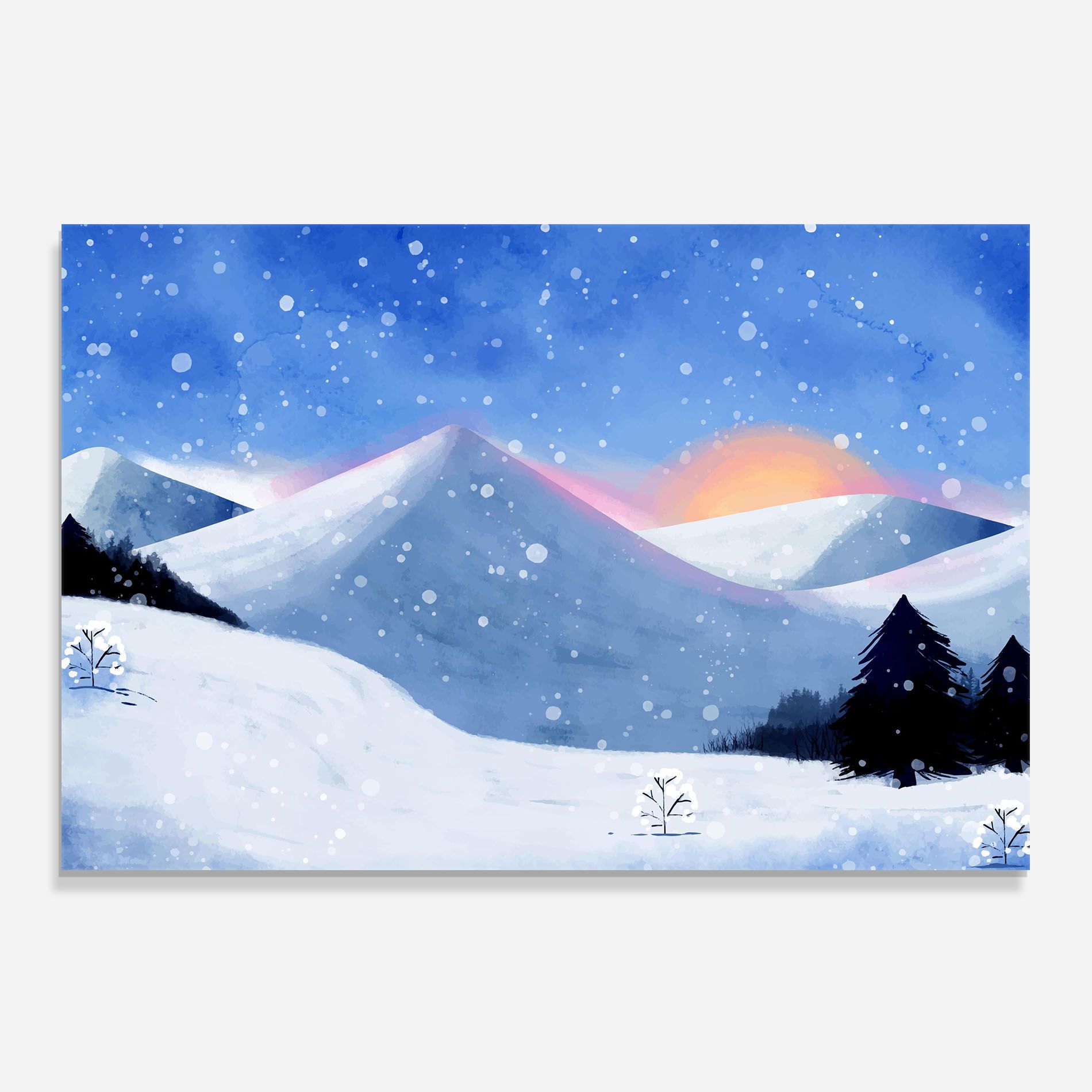 Mountain Snow Art mockup 0