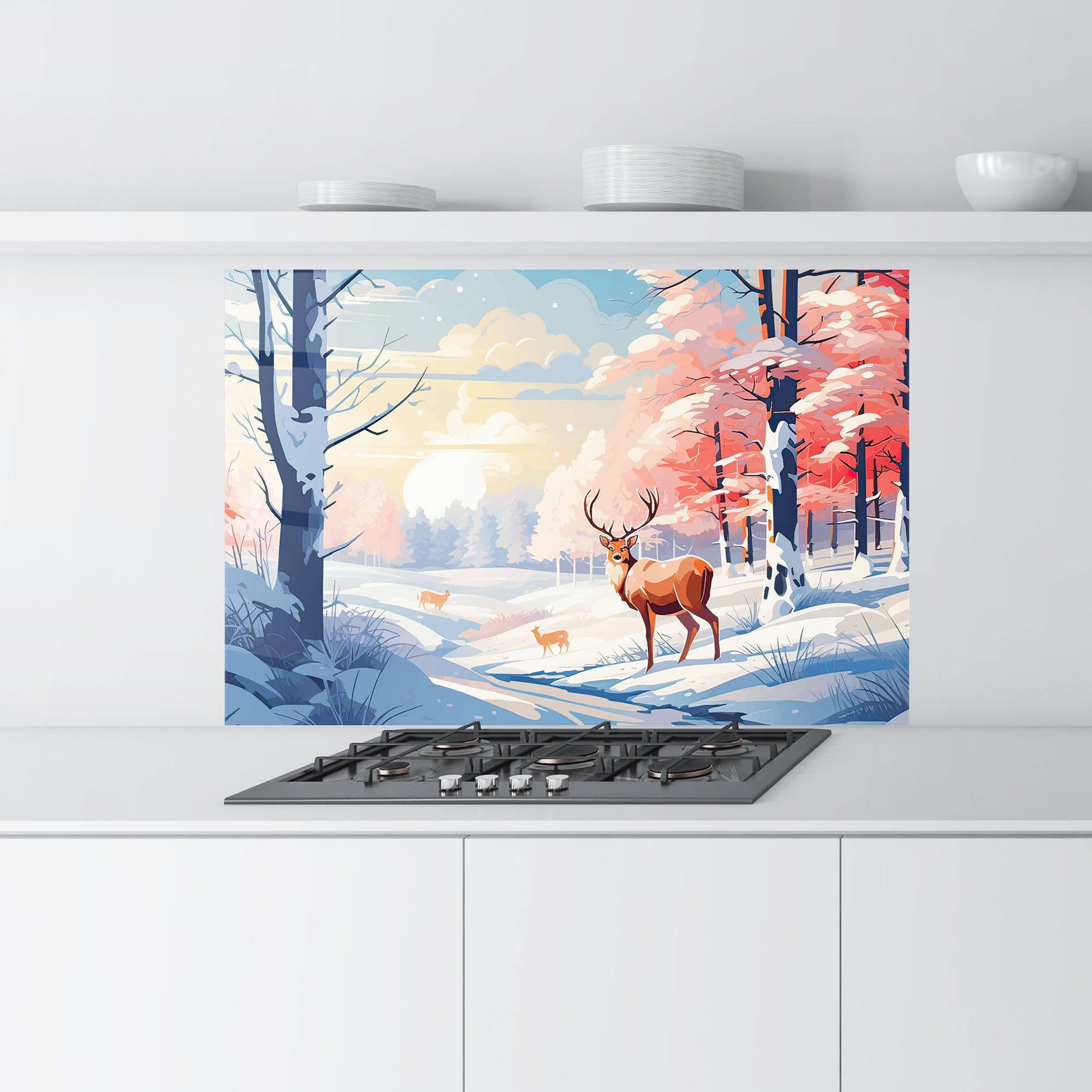 Winter Deer Art mockup 9