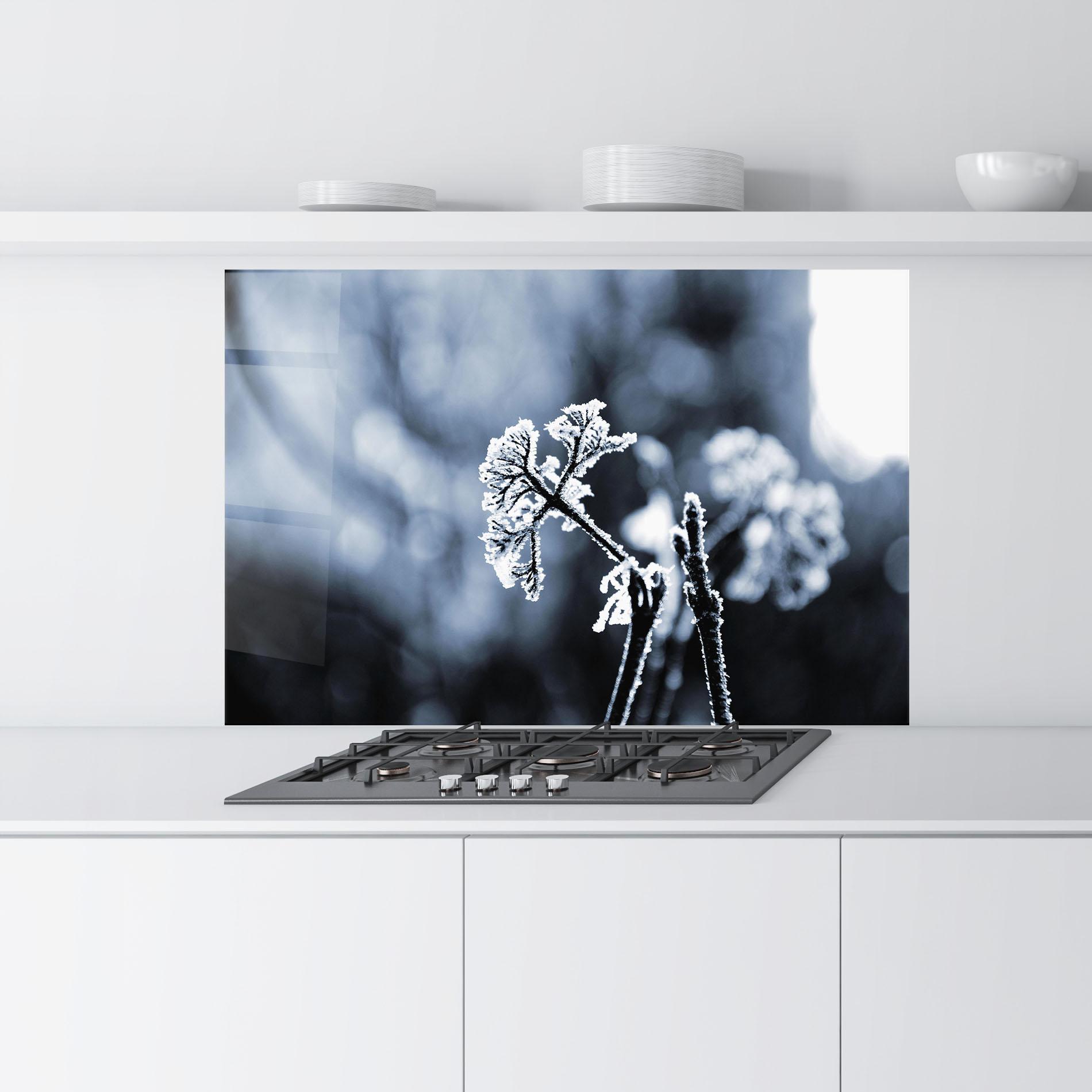 Konyhai üveg hátfal Winter Plant mockup 9