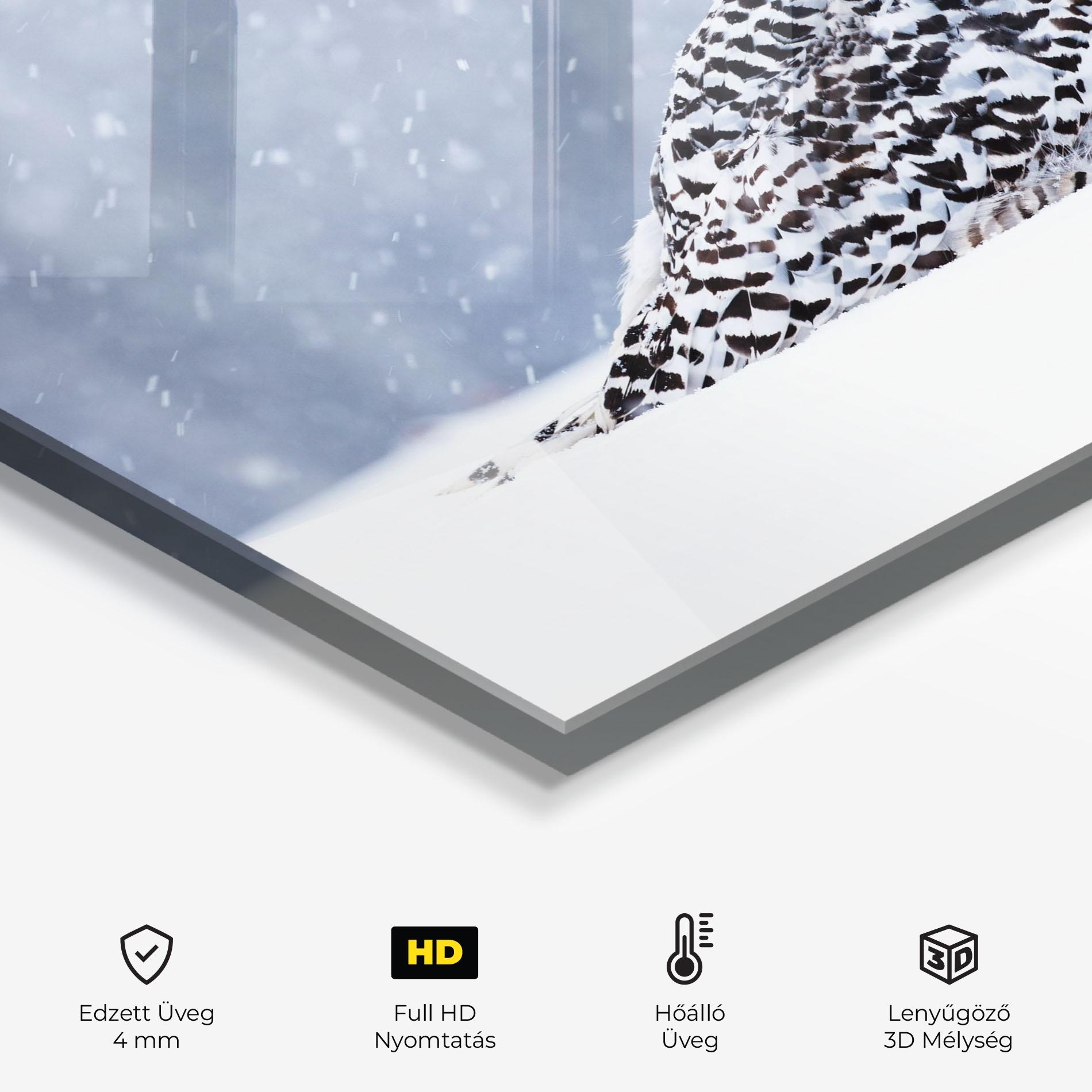 Konyhai üveg hátfal Snow Owl mockup 2
